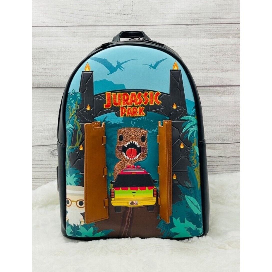 Disney Loungefly Funko Pop! Jurassic Park Gate Mini Backpack Dinosa Size ONE SIZE - 1 Thumbnail