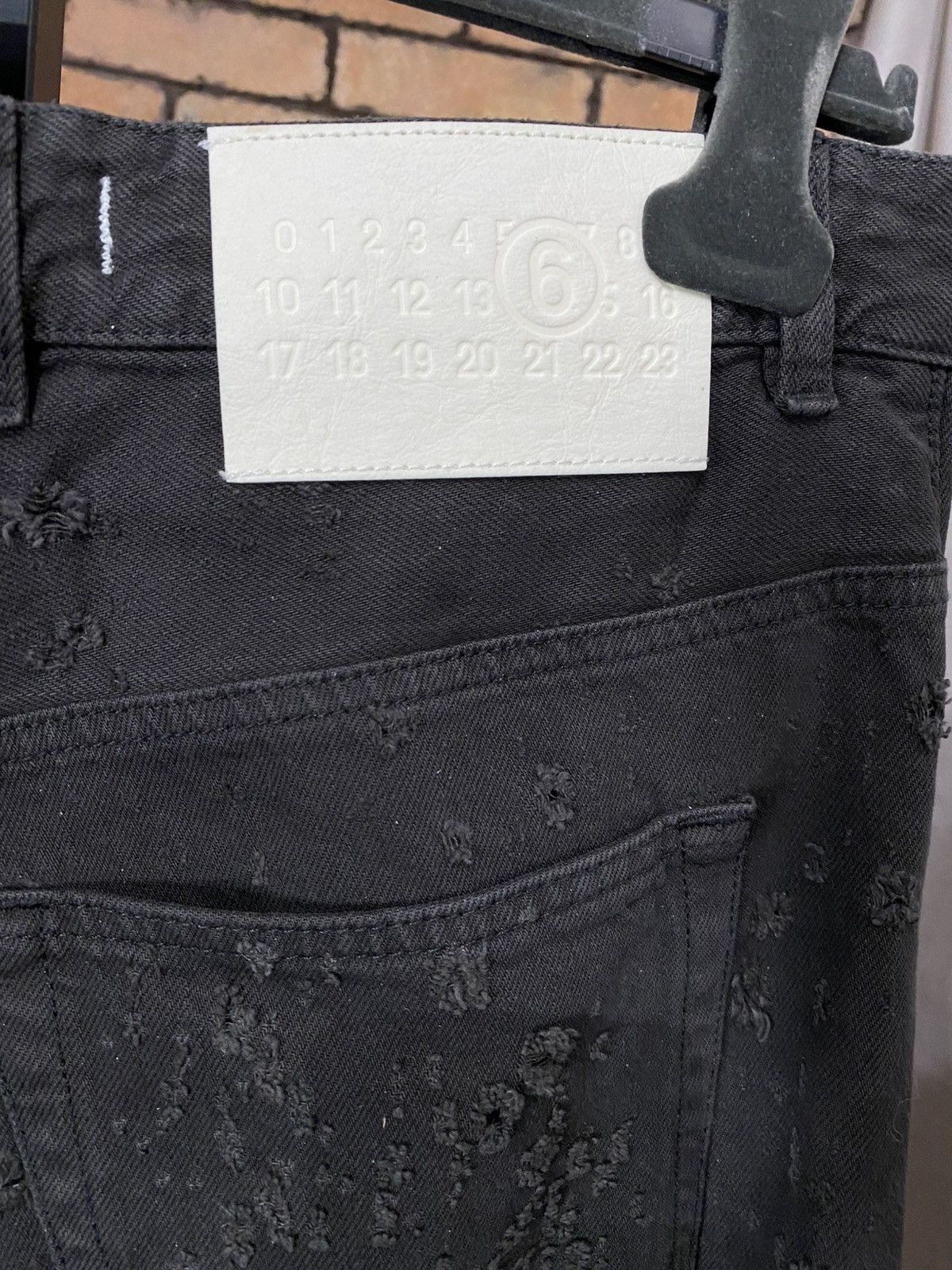 Maison Margiela MM6 MEN LASER DISTRESSED RAW HEM HOLES JEANS Size US 32 / EU 48 - 4 Thumbnail