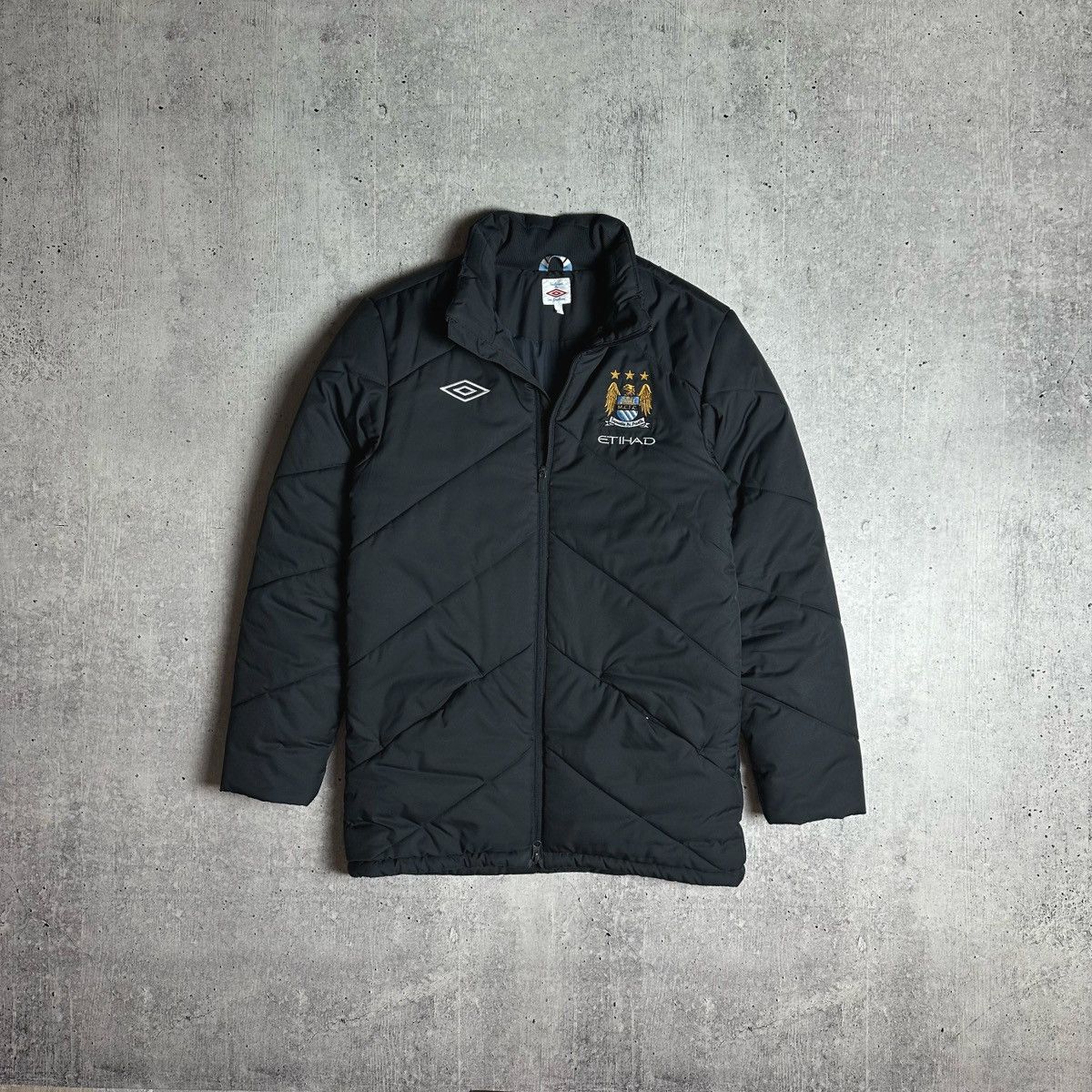 Umbro × Vintage Vintage Football Down Parka Jacket Umbro Manchester City MC Size US S / EU 44-46 / 1 - 1 Thumbnail