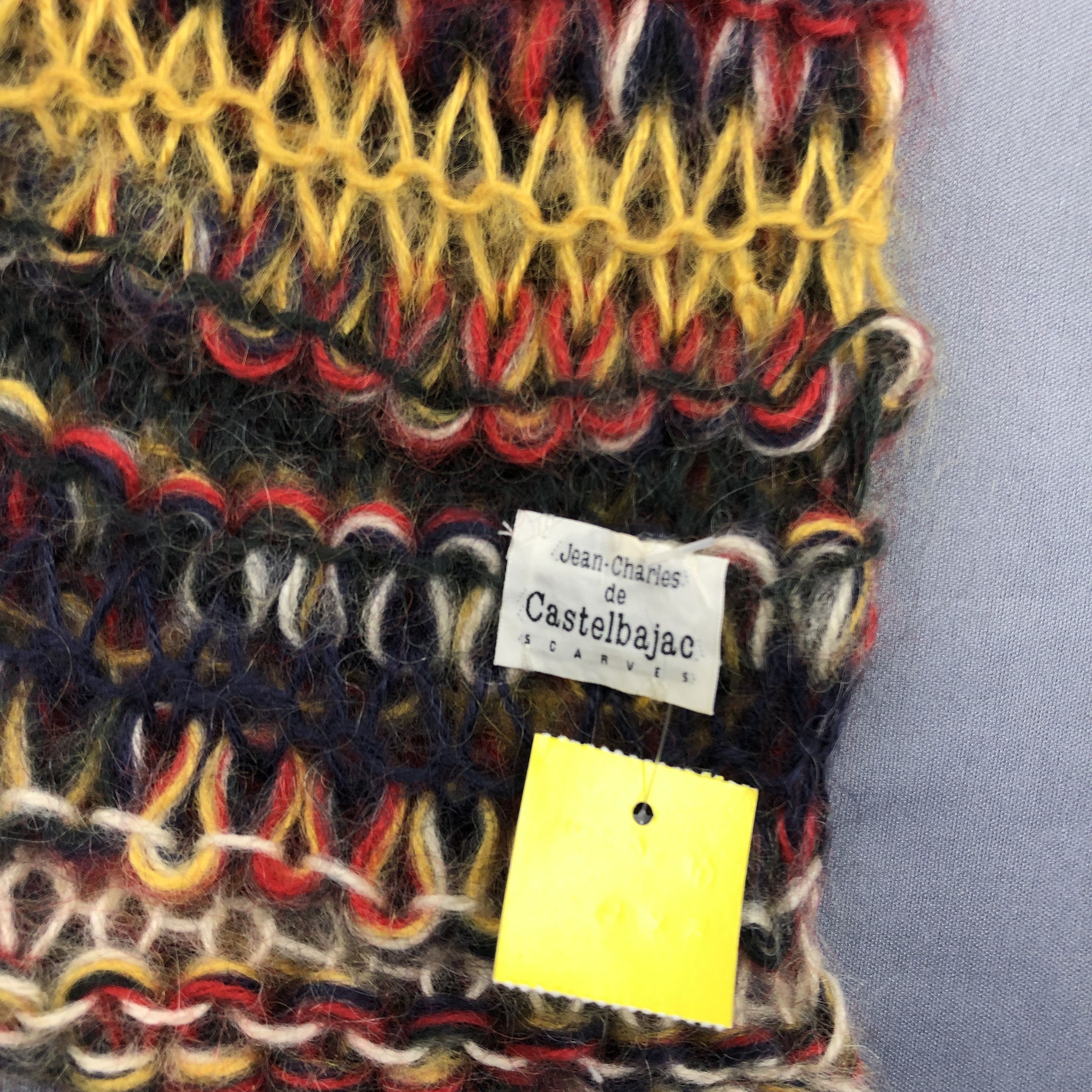 Jean Charles De Castelbajac × Vintage Vintage JC Castelbajac Scarf Ribbed Crochet Wool Scarves. Size ONE SIZE - 6 Thumbnail