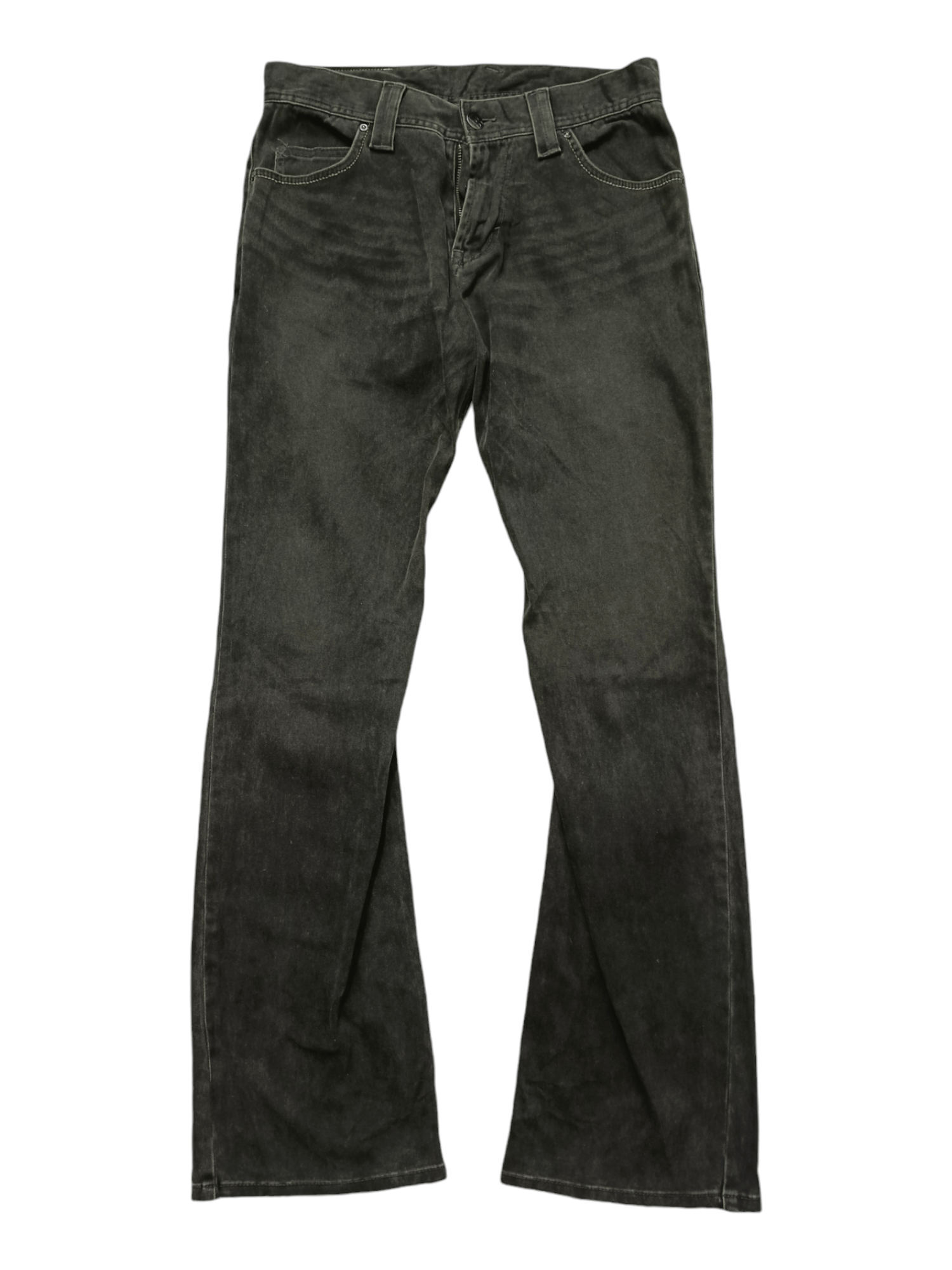 Lee DISTRESSED FADED FLARE TWIST LEE DENIM PANTS Size US 30 / EU 46 - 1 Thumbnail