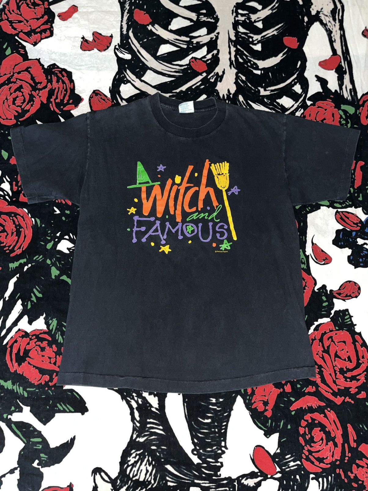 Crazy 90’s Faded Skater ERD Halloween Witch & Famous Tee