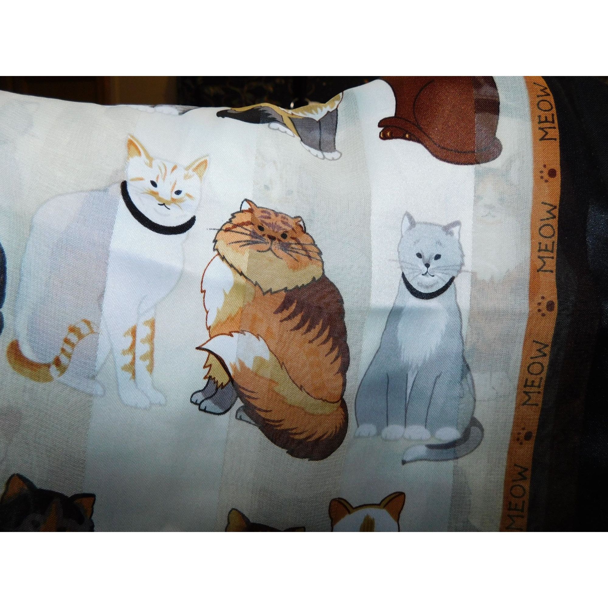 Other Vintage Cat Scarf Lightweight With Subtle Stripes Size ONE SIZE - 4 Thumbnail