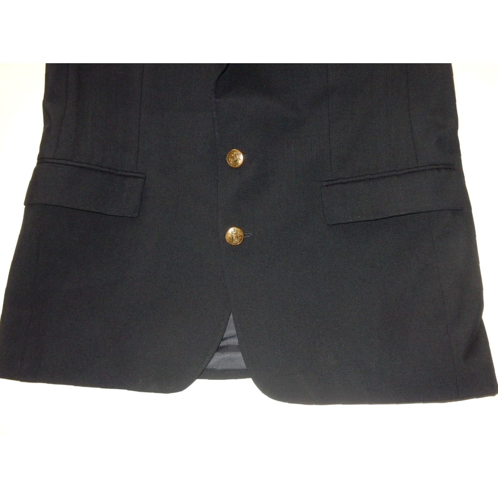 Chaps VINTAGE Chaps Men's Wool Blazer Size 42R Blue Single Vent 90s Size 42R - 3 Thumbnail