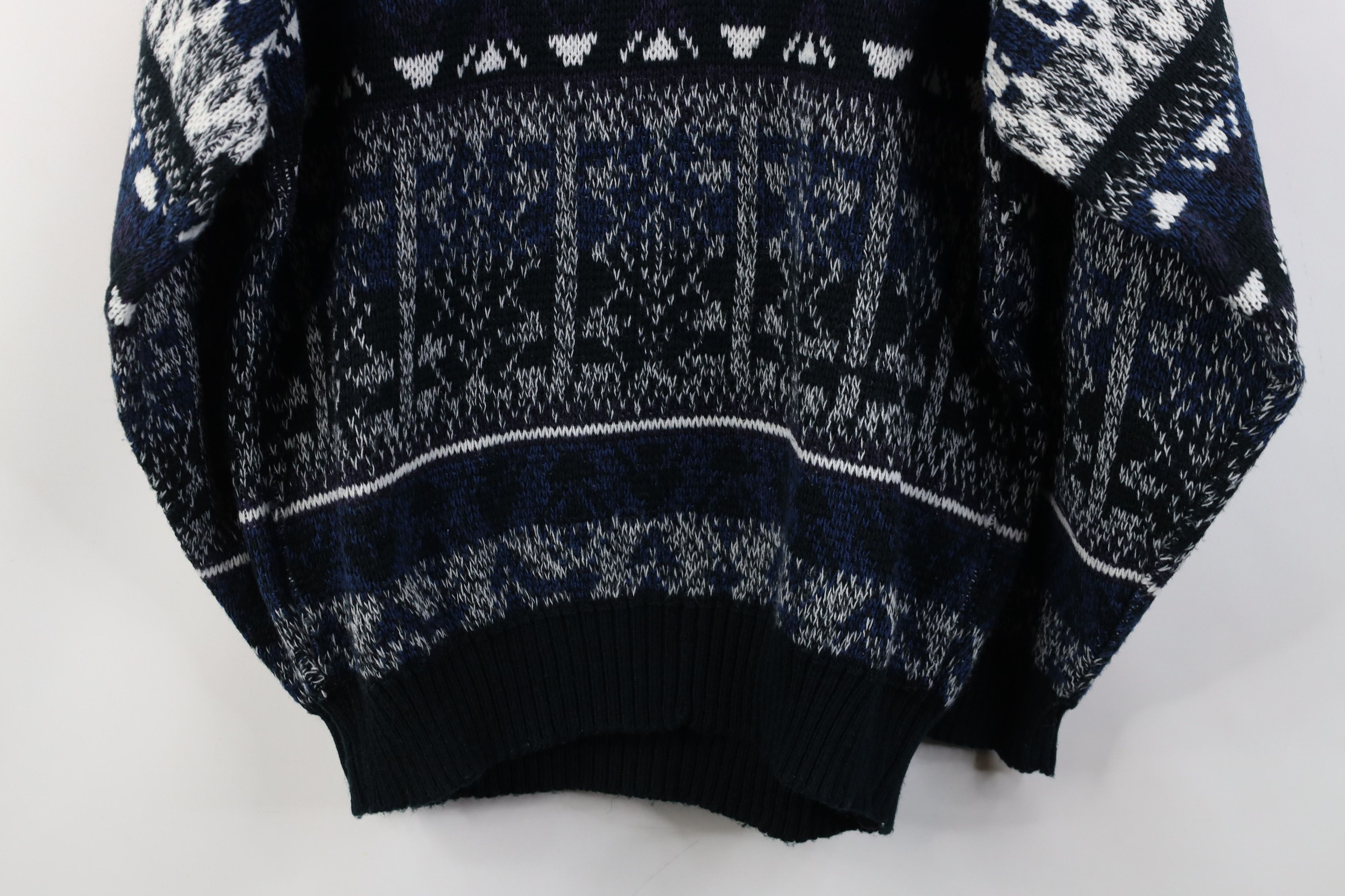 Vintage Vintage 90s Streetwear Geometric Knit Crewneck Sweater Size XL / US 12-14 / IT 48-50 - 9 Thumbnail