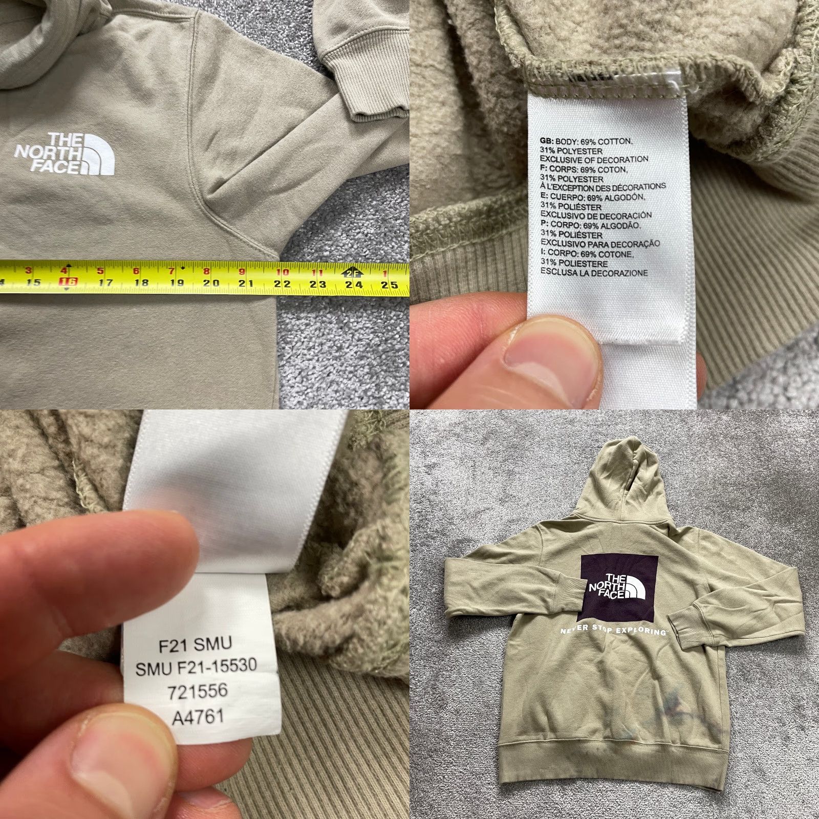 The North Face The North Face Hoodie Sweatshirt Mens Small Tan Brown Fleece Pullover Casual Size US S / EU 44-46 / 1 - 8 Thumbnail