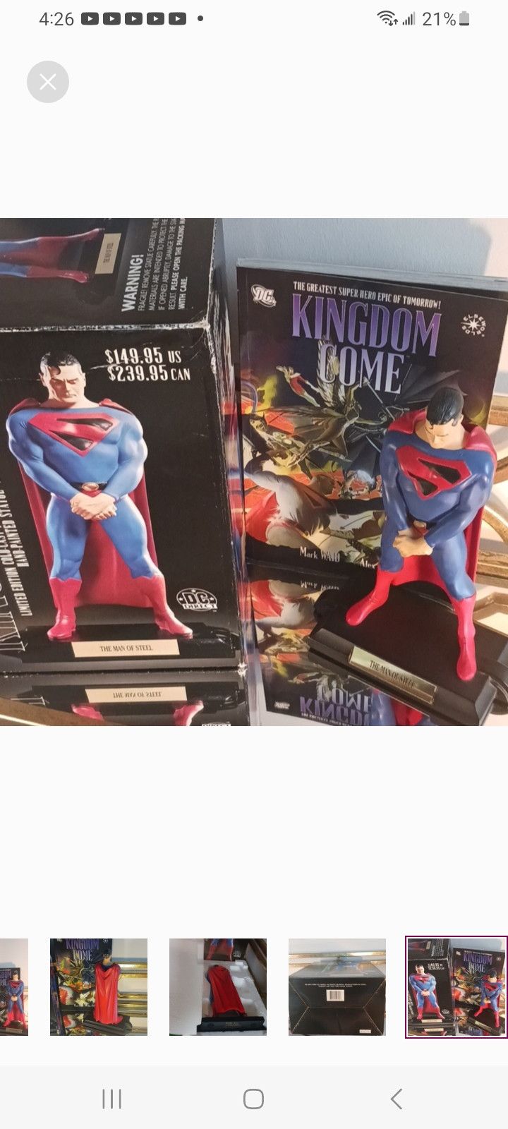Other 2001 DC DIRECT KINGDOM COME LIMITED EDITION SUPERMAN Size ONE SIZE - 9 Thumbnail