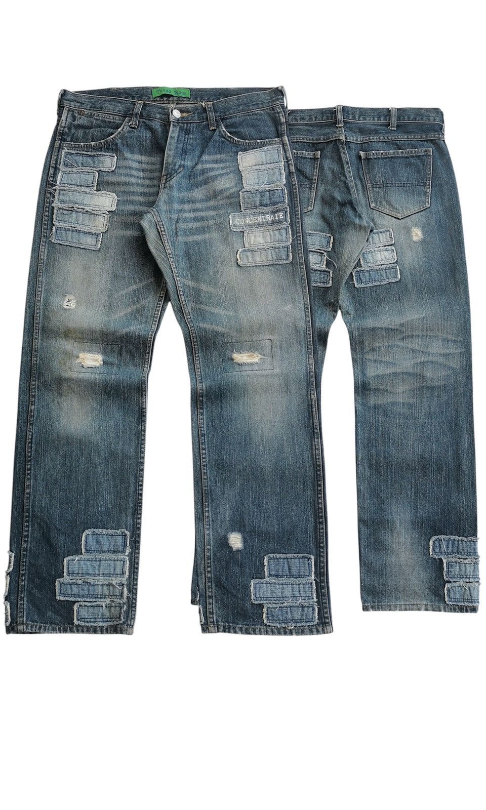 Kapital Texas Rose Patchwork Detailed Concentrate Distressed Jeans Size US 32 / EU 48 - 1 Thumbnail