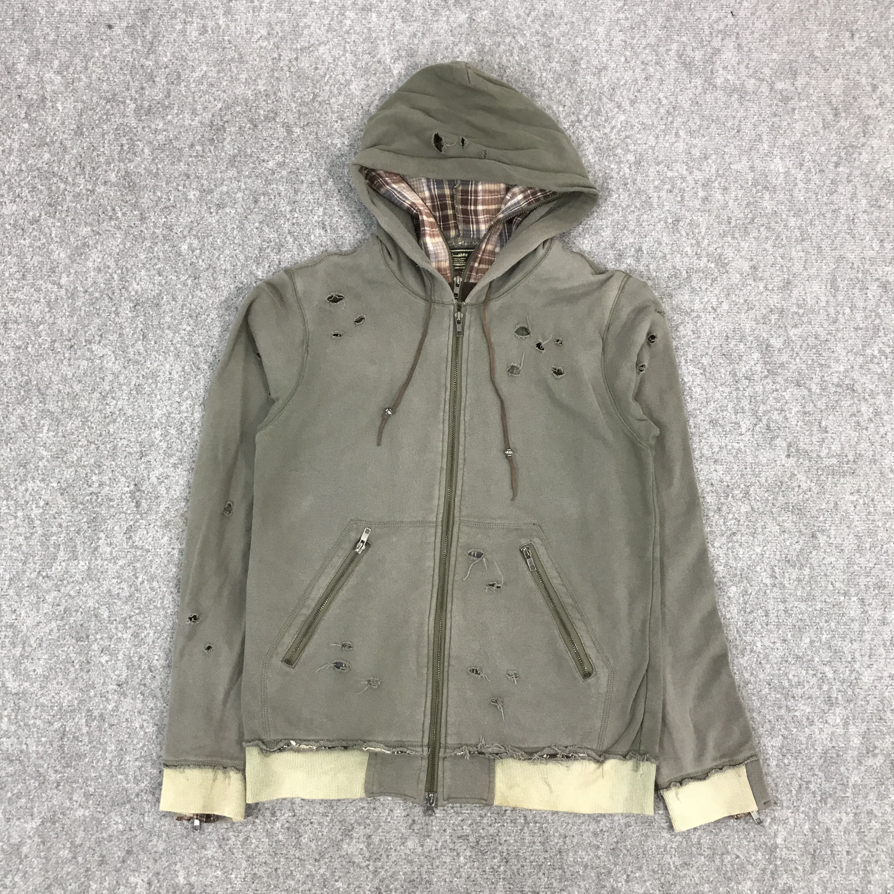 If Six Was Nine × Japanese Brand × KMRii JAPAN BREATHMINT DISTRESSED SHOOT DESIGN HOODIES JACKET Size US M / EU 48-50 / 2 - 1 Thumbnail