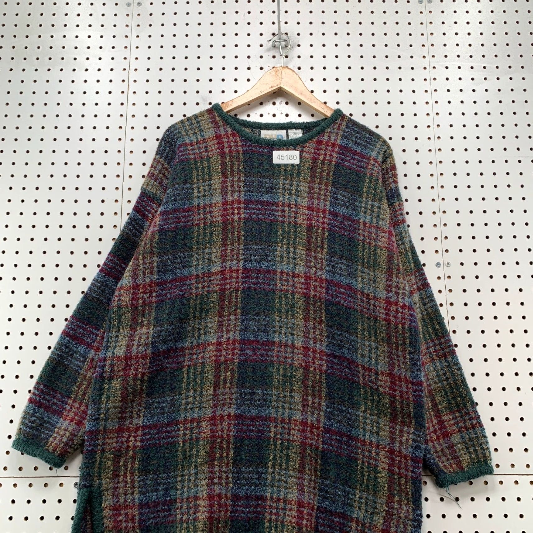 Vintage VINTAGE Paul Harris Wool Sweater Womens Large Green Window Pane Plaid Oversized Size L / US 10 / IT 46 - 2 Thumbnail