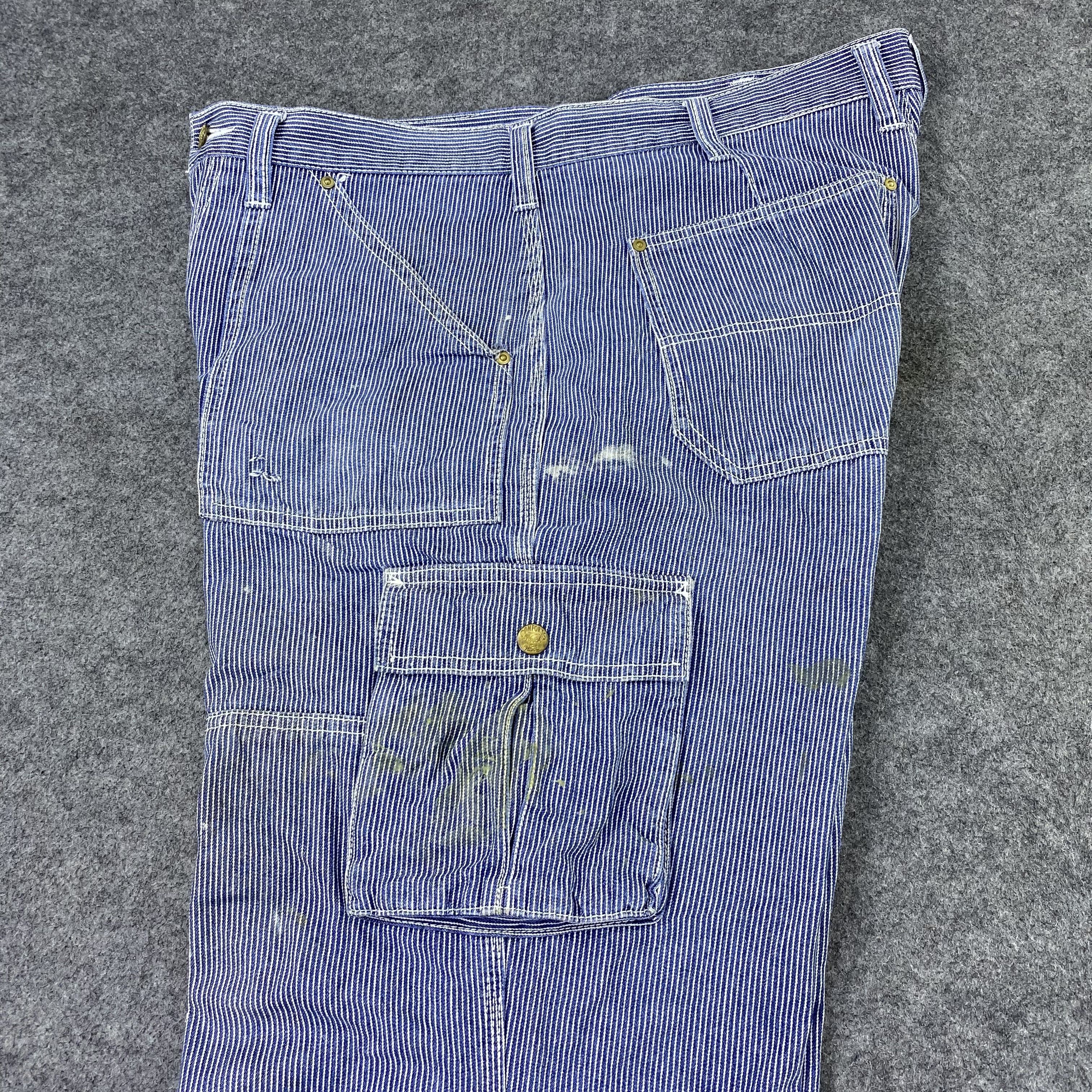 Japanese Brand Dogman Hickory Cargo Pants - C037 Size US 37 - 6 Thumbnail
