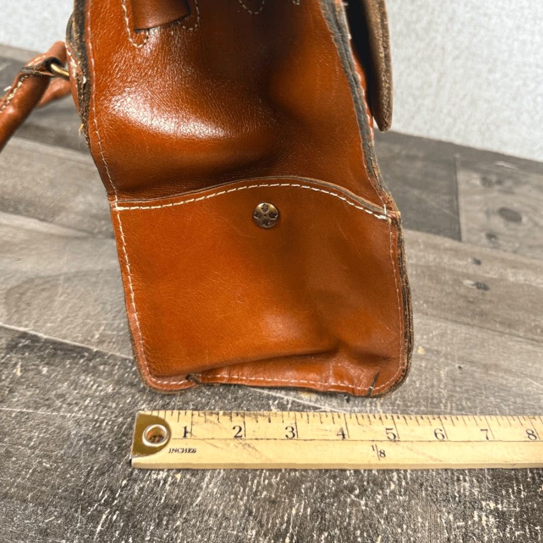 Patricia Nash Patricia Nash Vienna Satchel Leather Shoulder Bag Medium Womens Tan Brown Multicolor Purse Bag Size ONE SIZE - 5 Thumbnail