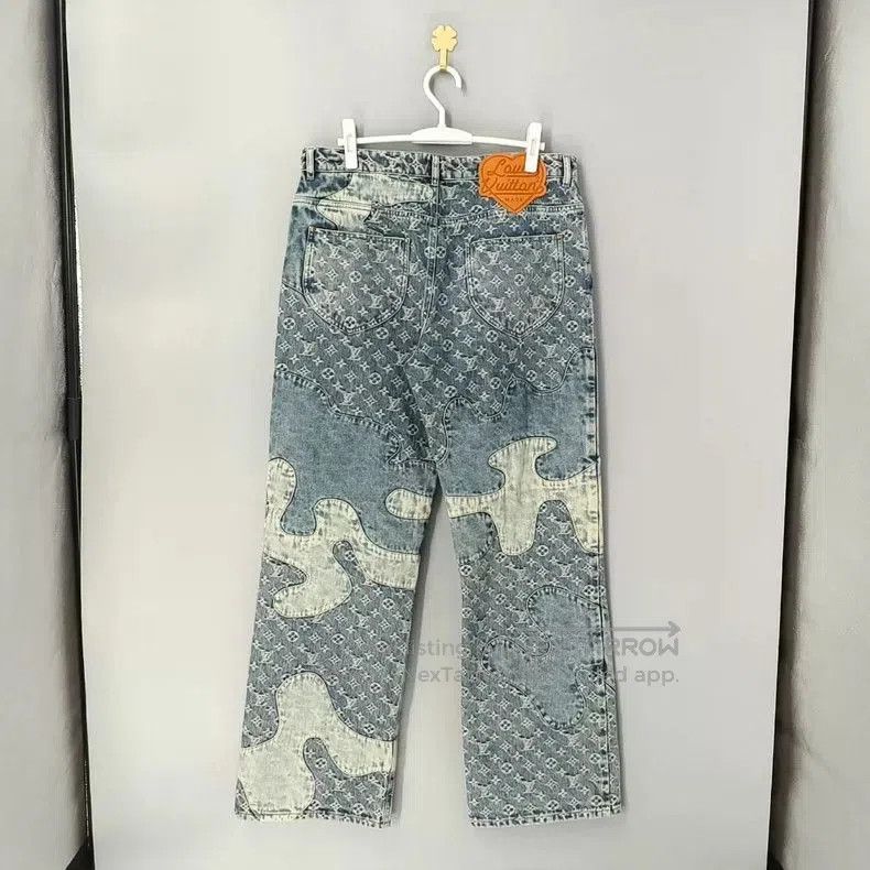 Louis Vuitton Louis Vuitton Nigo Deconstructed Denim Pants. Size US 34 / EU 50 - 2 Thumbnail