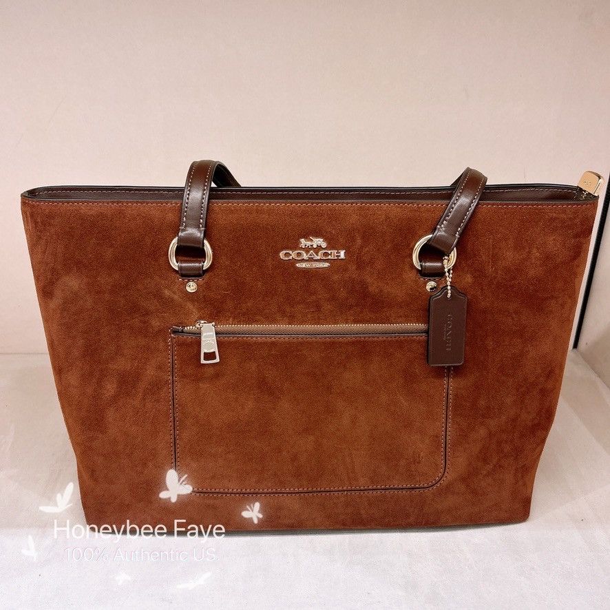 Coach Nwt Coach Station Tote Bag Suede CCC77 Size ONE SIZE - 4 Thumbnail