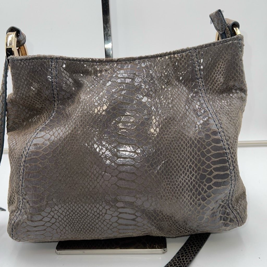 Michael Kors Michael Kors Snakeskin Embossed Suede MK Hardware Crossbody Bag Size ONE SIZE - 1 Thumbnail