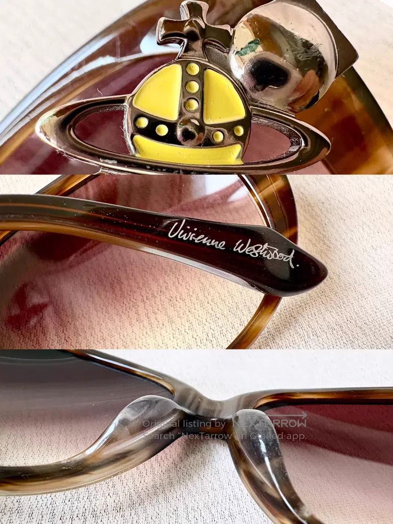 Vivienne Westwood Vivienne Westwood Tea-colored gradient Saturn sunglasses Size ONE SIZE - 3 Thumbnail