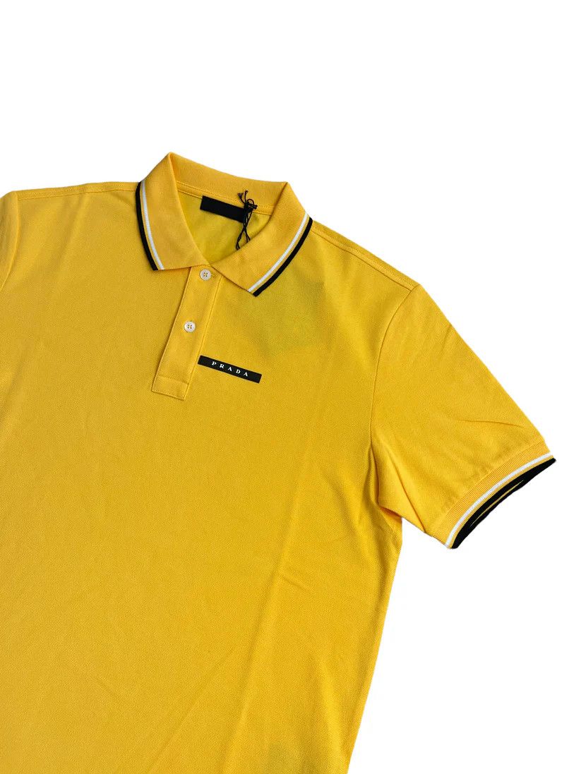 Prada o1mt1gz0924 Short Sleeve Polo Shirt in Yellow Size US S / EU 44-46 / 1 - 2 Thumbnail