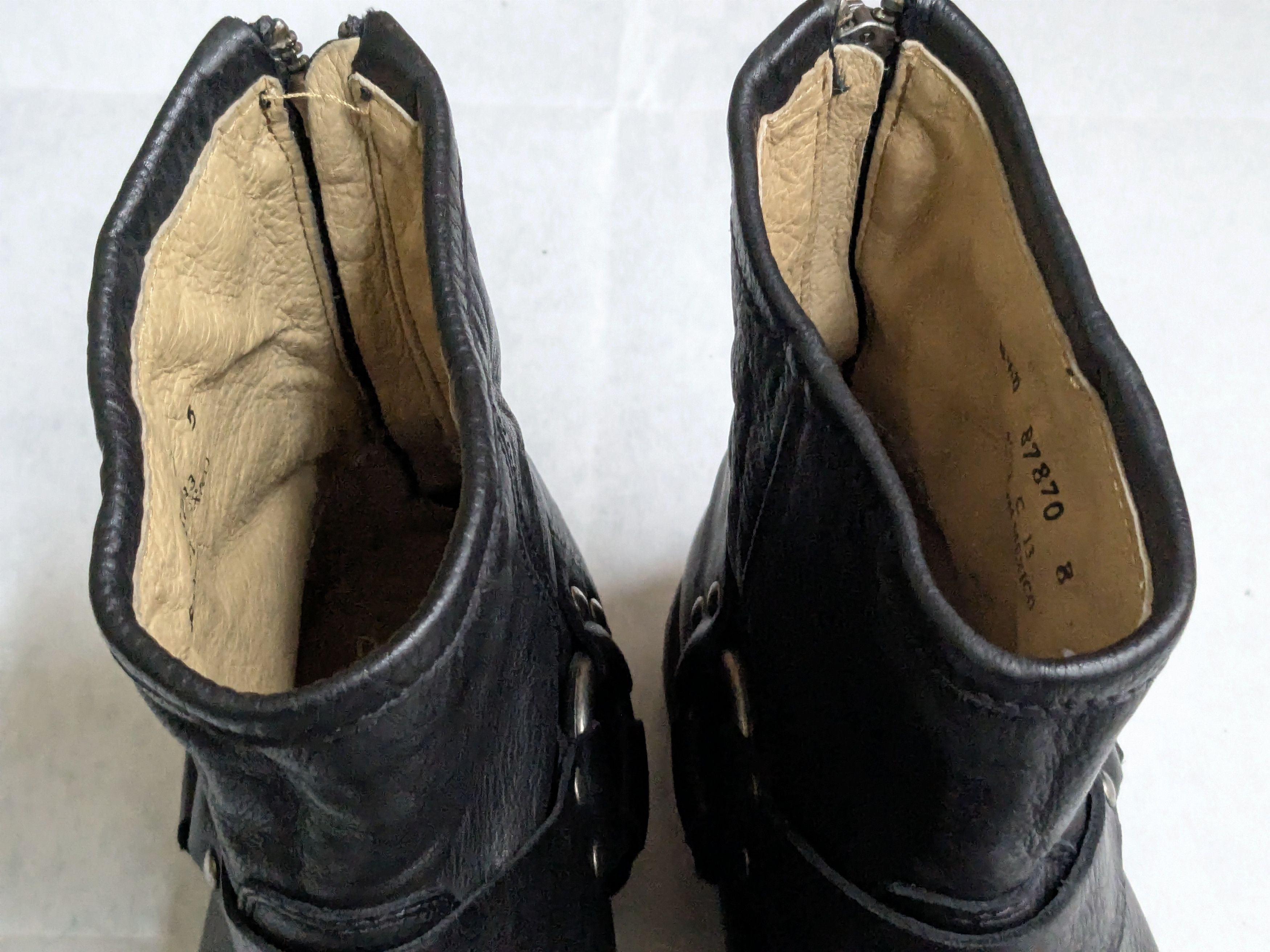 Frye Frye Harness Boots Black Leather 8.5 D Leather Buckle Size US 8.5 / EU 41-42 - 2 Thumbnail