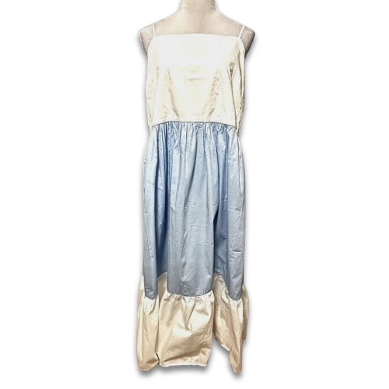 Other Riley & Rae Midi Sundress Spaghetti Straps White/Blue XL NWT Size XL / US 12-14 / IT 48-50 - 2 Thumbnail
