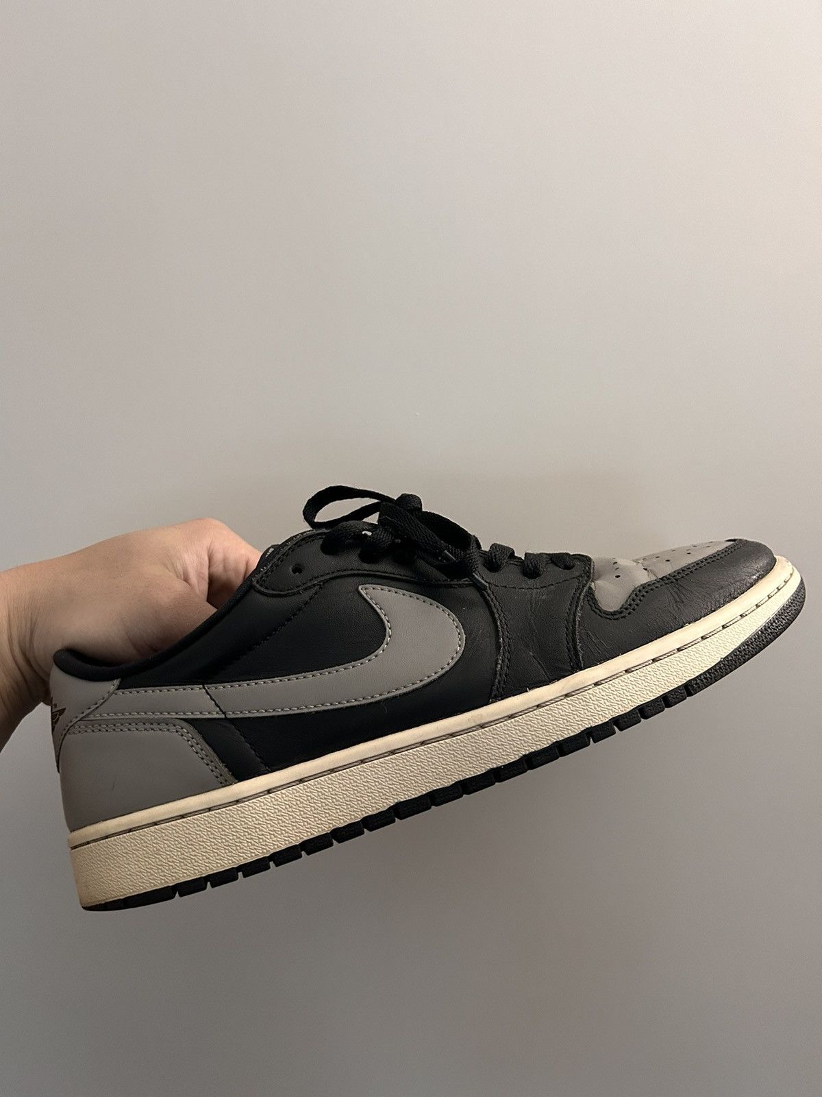 image of Jordan Nike Air Jordan 1 Low OG Shadow Shoes in Black, Men's (Size 10)