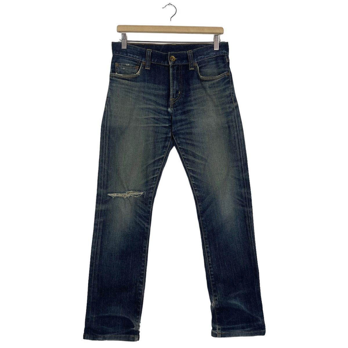 Uniqlo Uniqlo UJ Distressed Flare Jeans Size US 31 - 2 Thumbnail