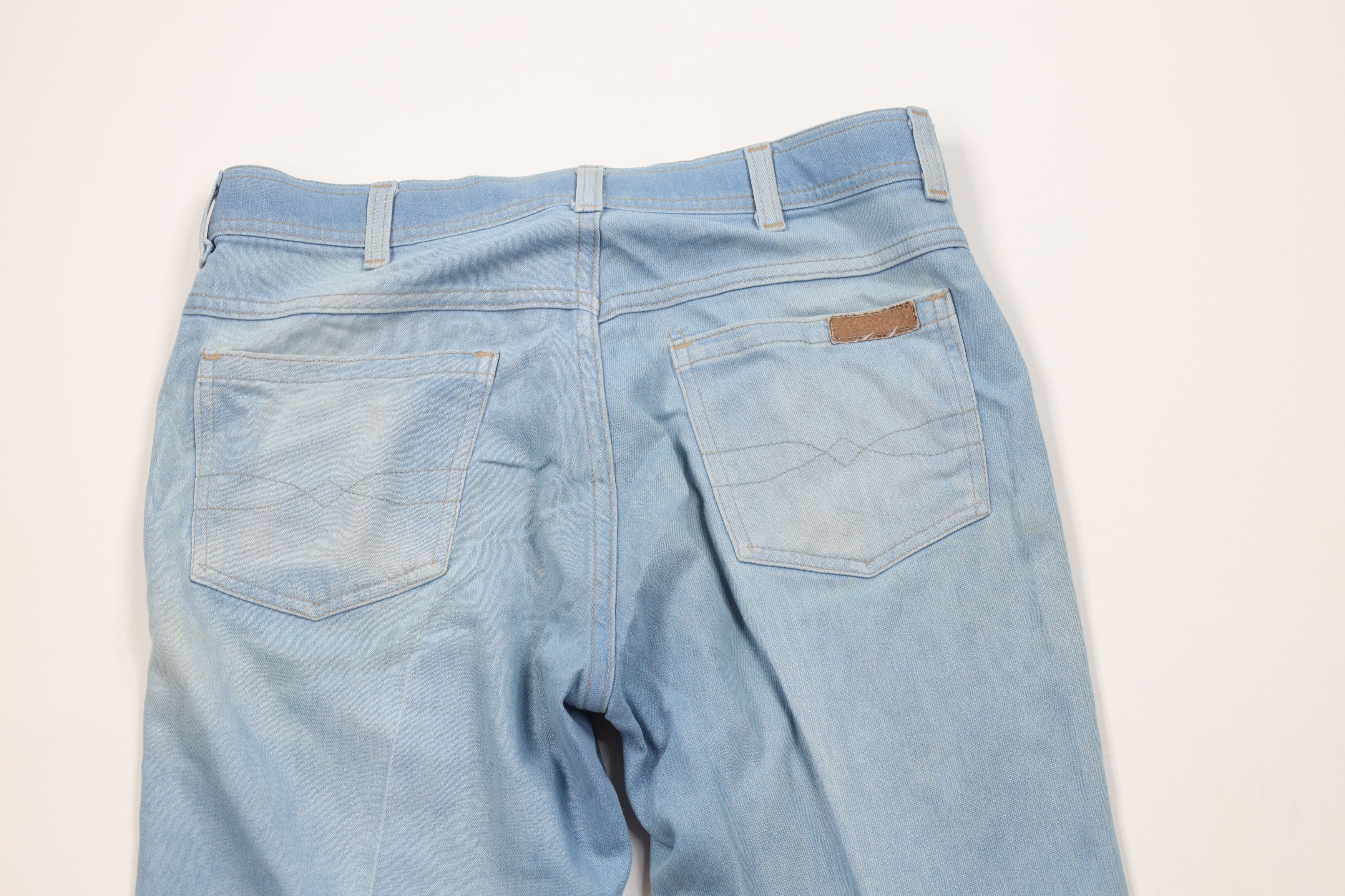 Vintage Vintage 70s Streetwear Flared Stretch Denim Jeans Blue Size US 30 / EU 46 - 12 Thumbnail