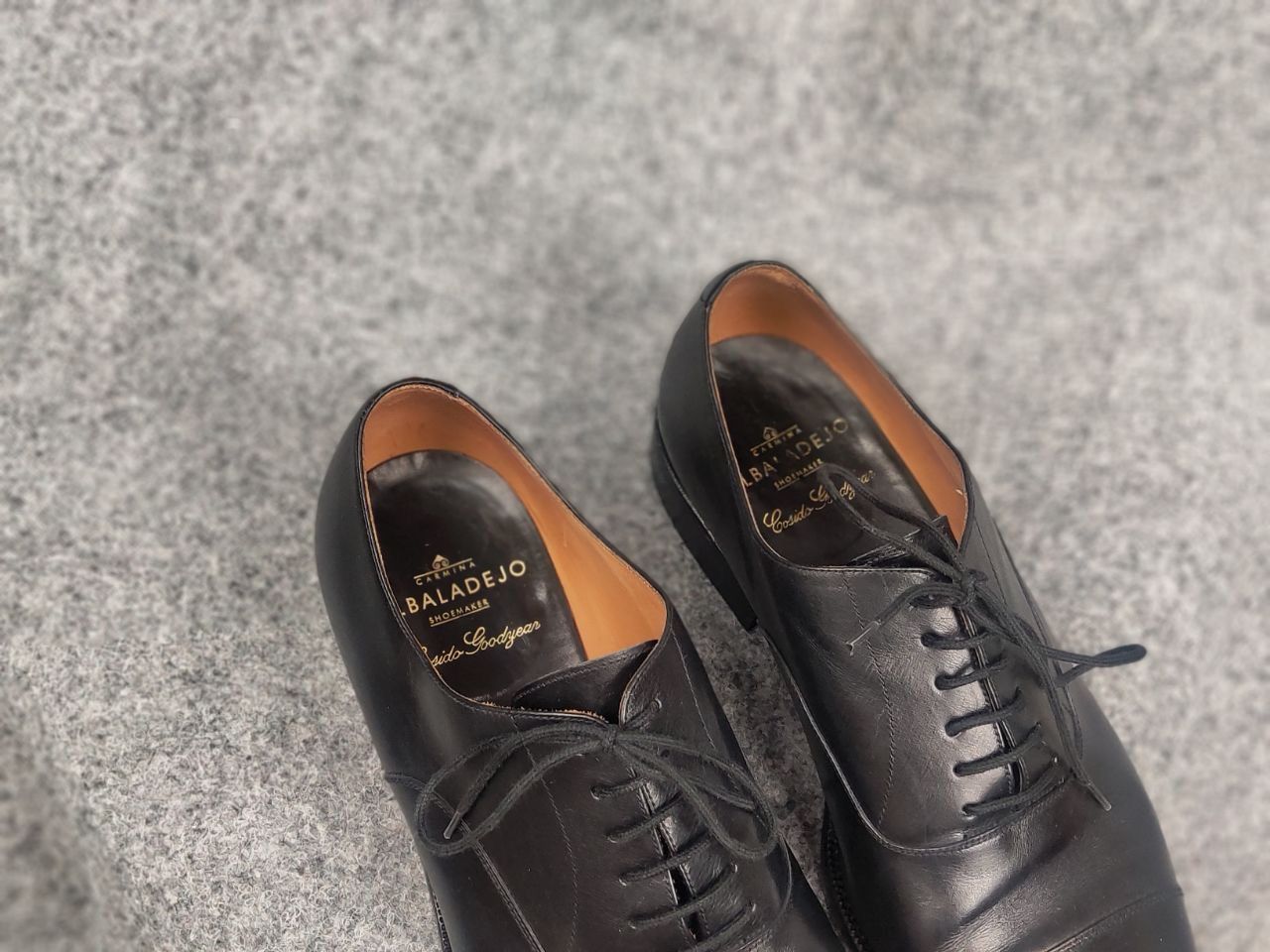 Carmina Carmina Albaladejo Black Calf Leather Cap Toe Oxford shoes Size US 10.5 / EU 43-44 - 18 Thumbnail