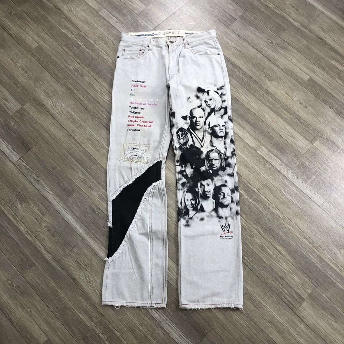 PPFM 2000s In The Attic WWE Players Rock N Roll Distressed Jeans Size US 32 / EU 48 - 1 Thumbnail