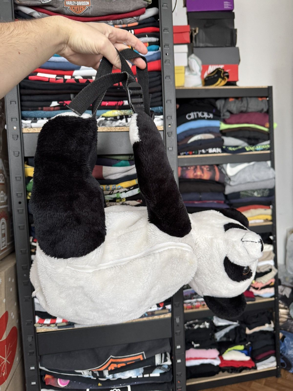 Japanese Brand × Vintage VINTAGE Y2K RAVE PANDA BEAR PLUSH BACKPACK Size ONE SIZE - 4 Thumbnail