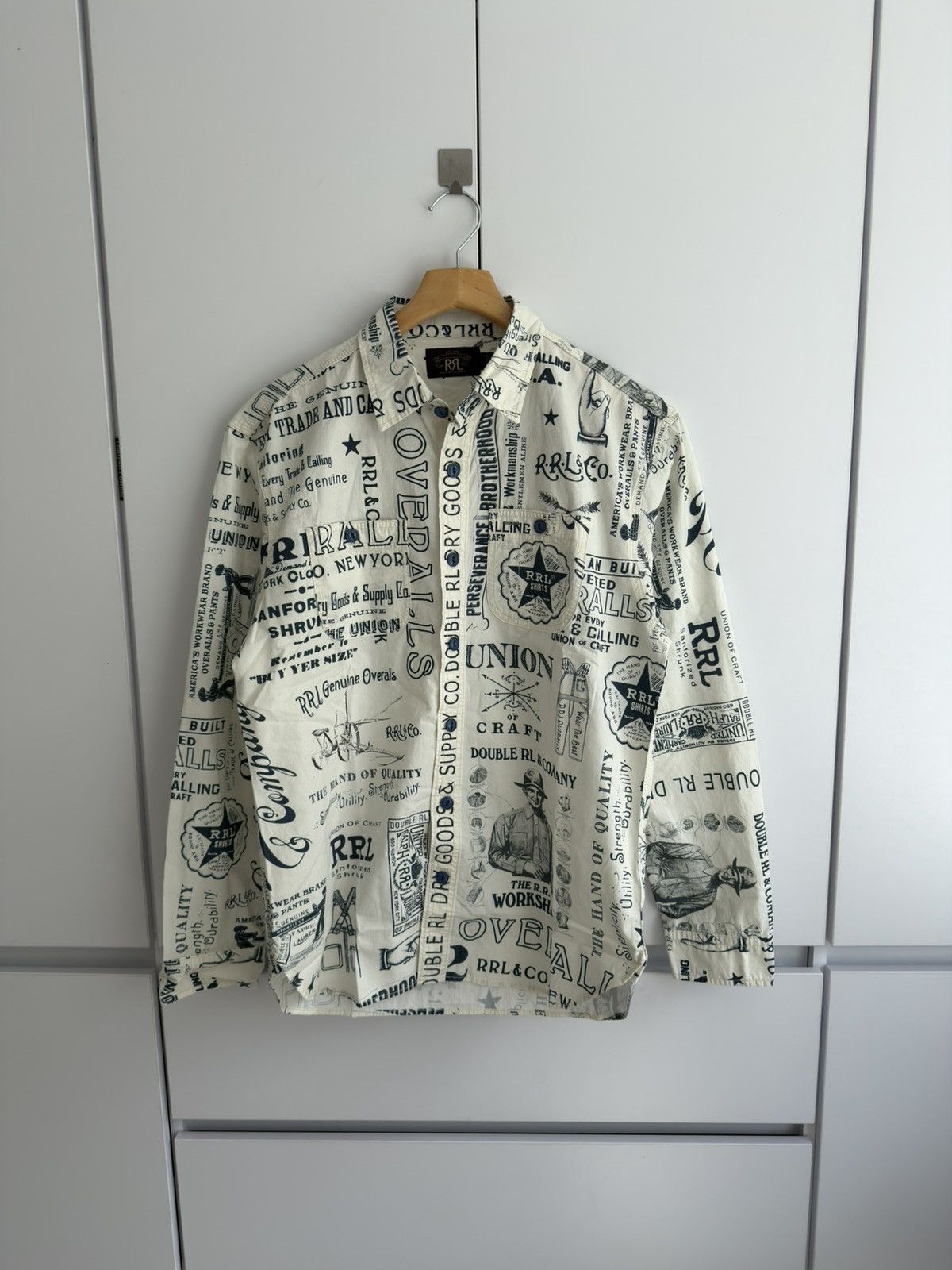 RRL Ralph Lauren RRL Ralph Lauren Poplin Graphic Workshirt Size US M / EU 48-50 / 2 - 1 Thumbnail