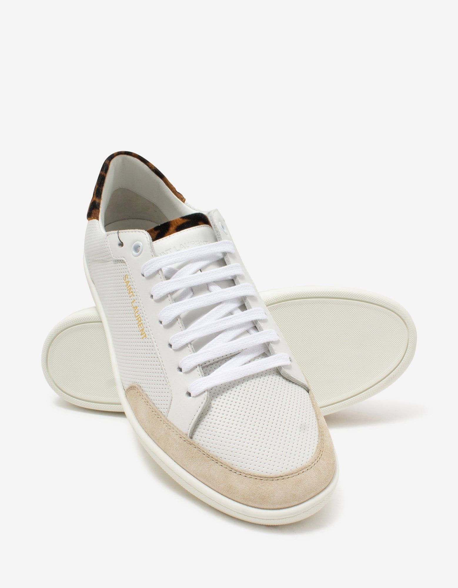 Saint Laurent Paris Saint Laurent Court Classic White Perforated LeatherTrainers Size US 9 / EU 42 - 6 Thumbnail