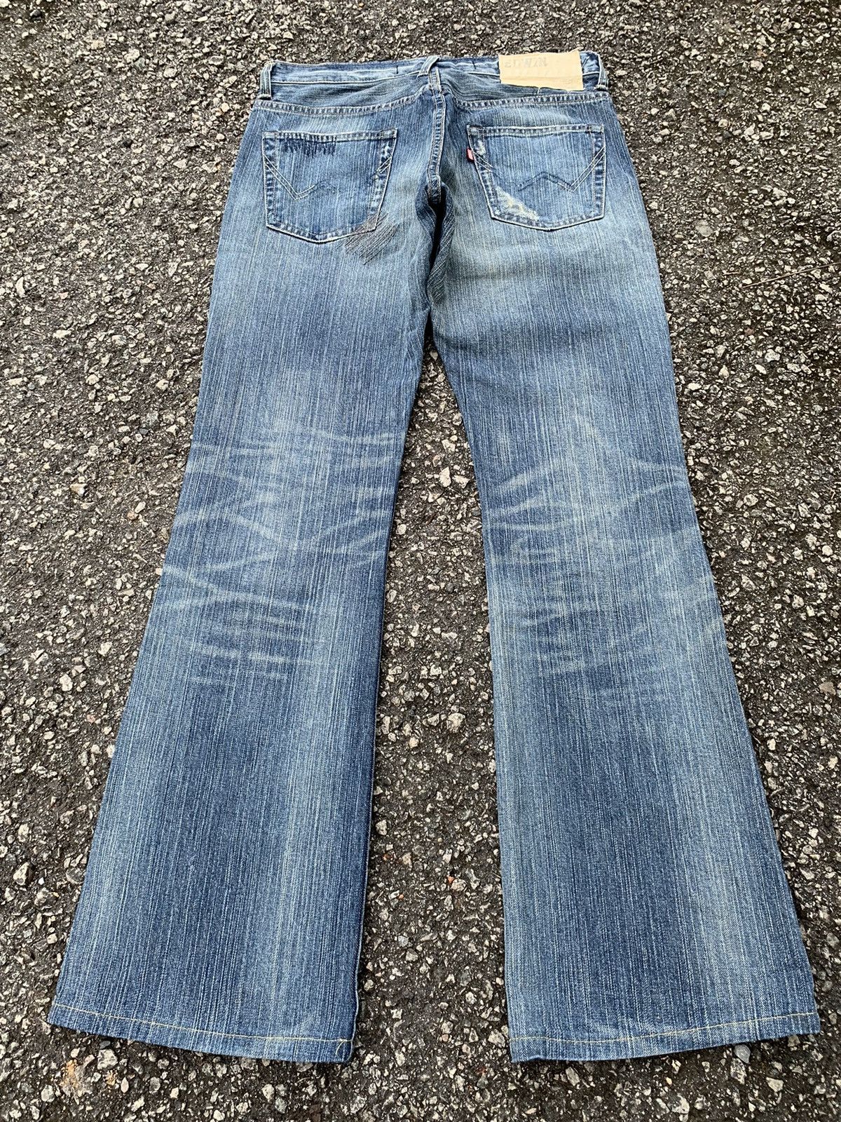 Edwin FLARE💥 EDWIN XV PUNK FADED RUSTY JAPANESE DISTRESSED DENIM🎌☠️ Size US 30 / EU 46 - 4 Thumbnail