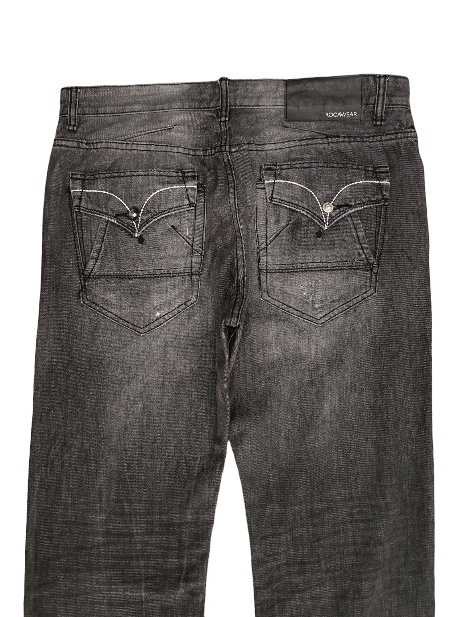 Rocawear Baggy Jeans Rocawear Distress Denim Wide Leg Classic Fit Y2k Size US 36 / EU 52 - 11 Thumbnail