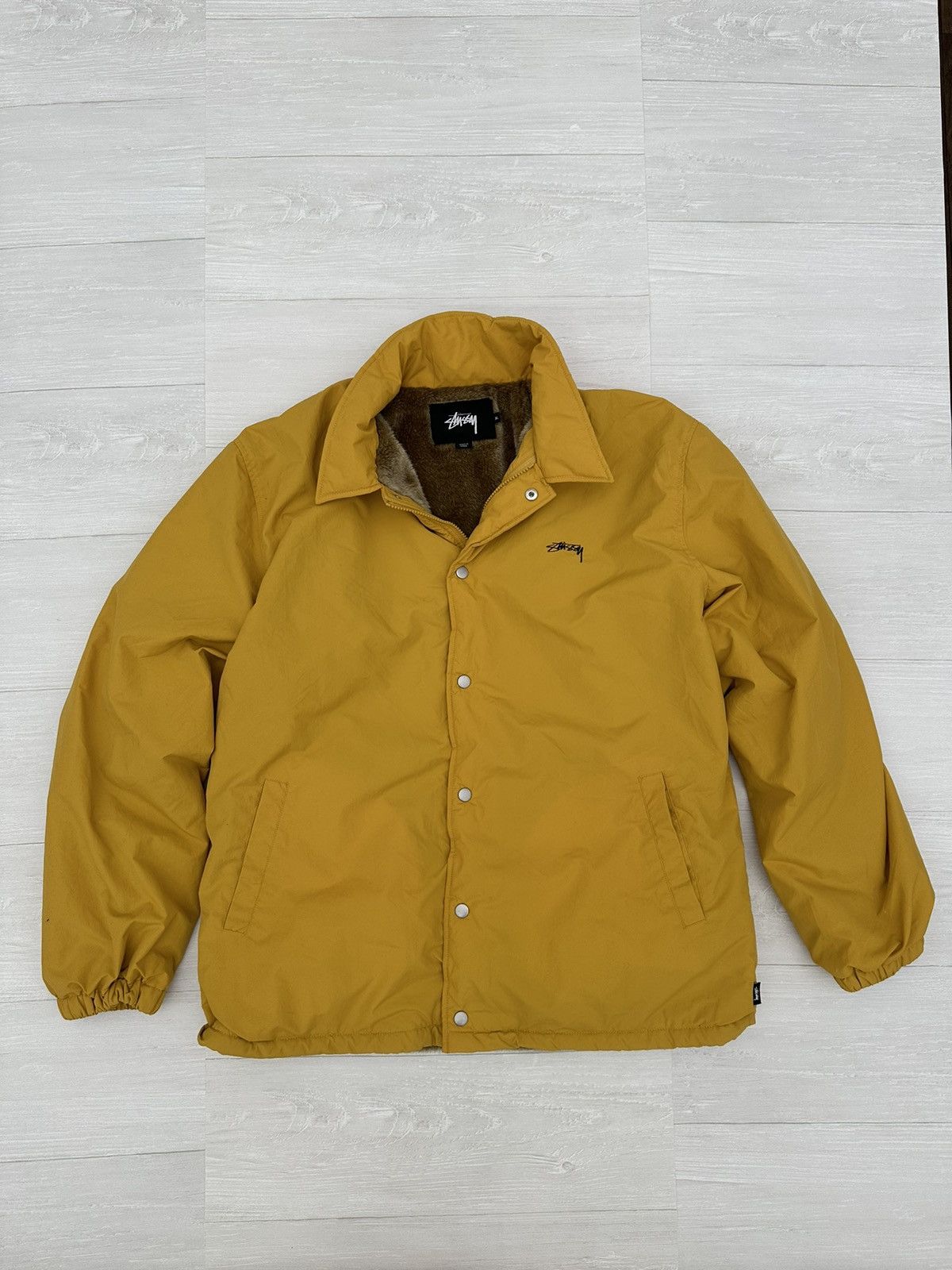 Stussy coach hot sale jacket yellow