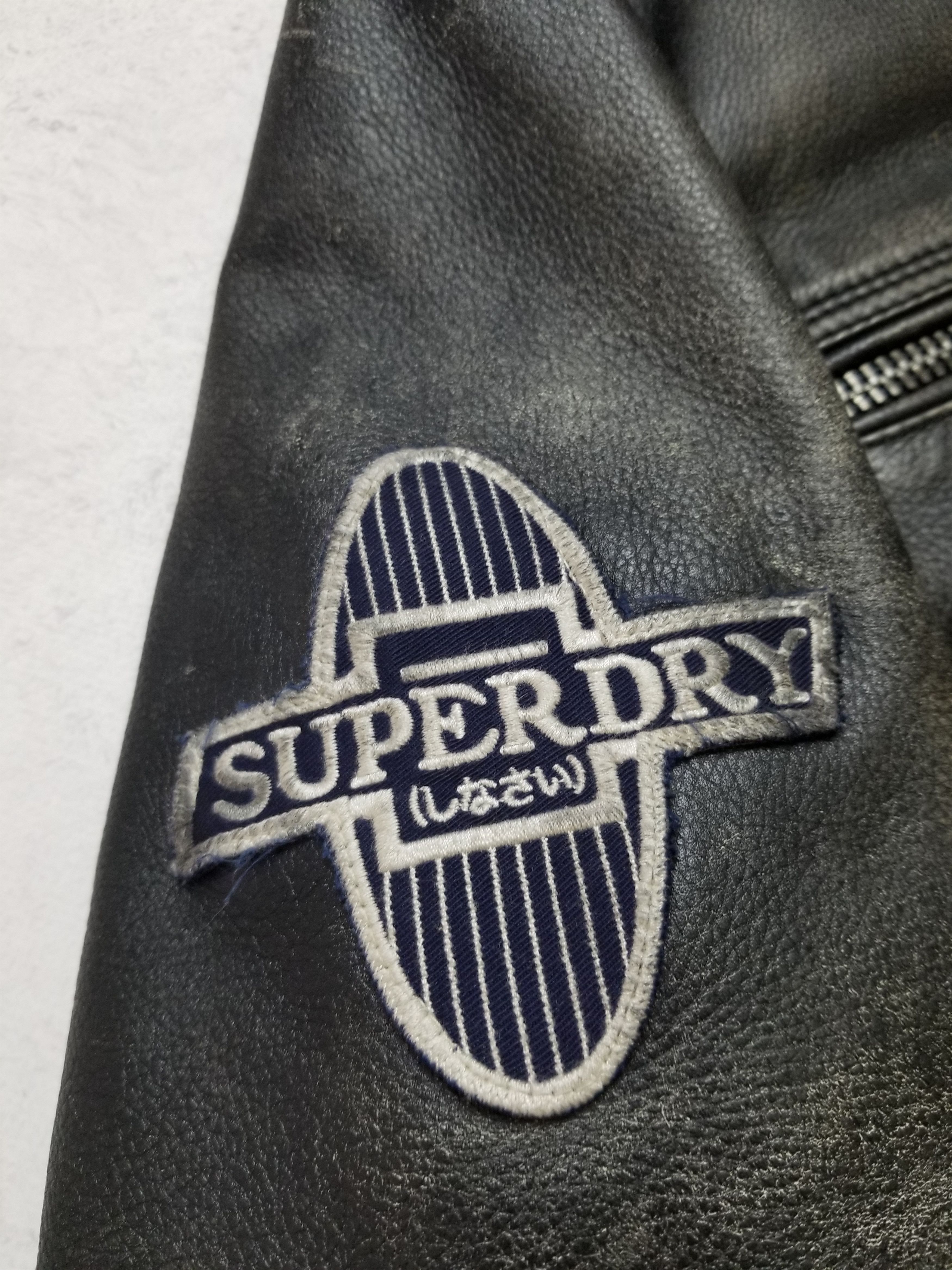 Superdry Leather Motorcycle Jacket RARE Limited UK Indian Chief Size US L / EU 52-54 / 3 - 15 Thumbnail