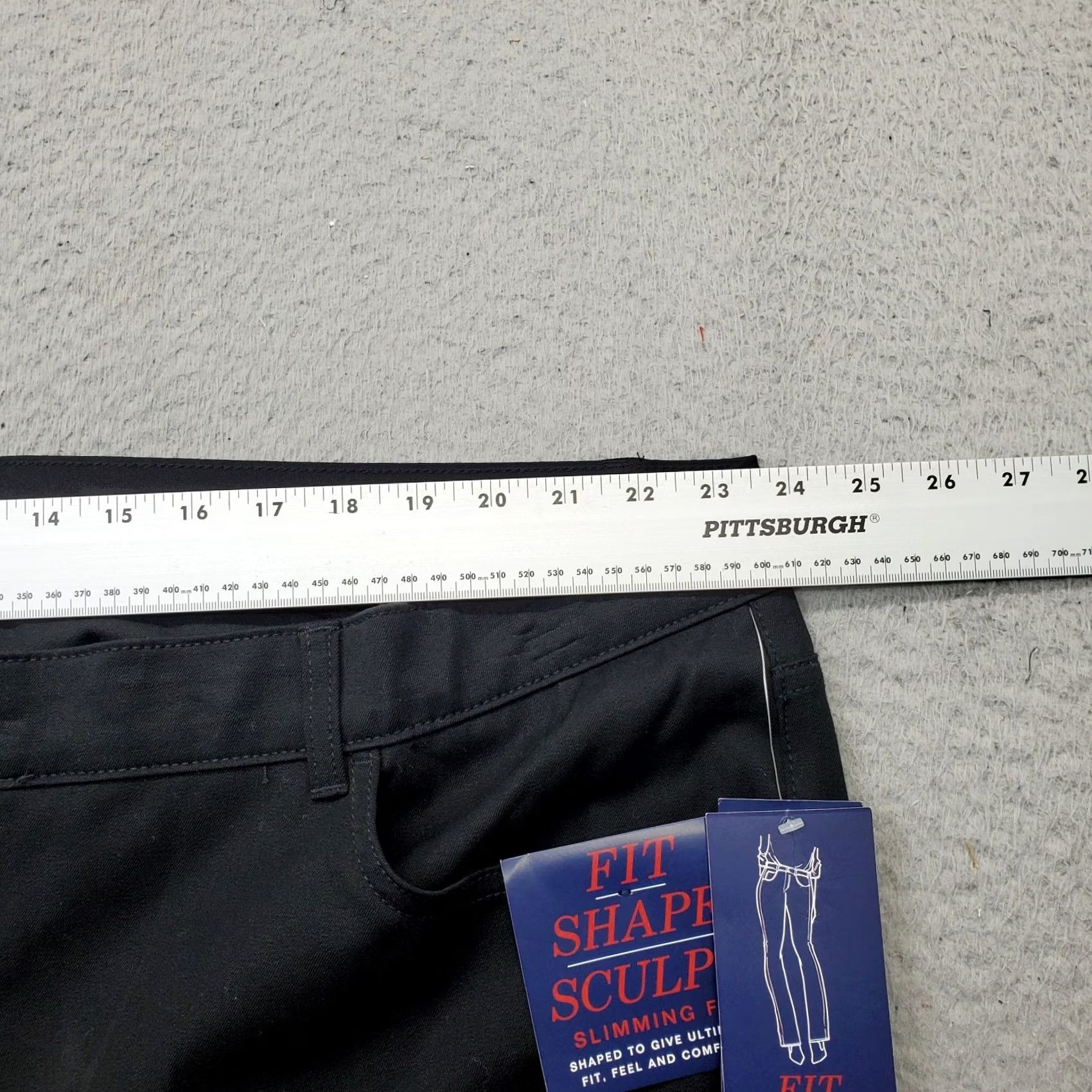 Chaps Chaps Womens 26W Black Slim Fit Mid Rise Comfort Elastic Straight Leg Pants Size 26" / US 2 / IT 38 - 6 Thumbnail