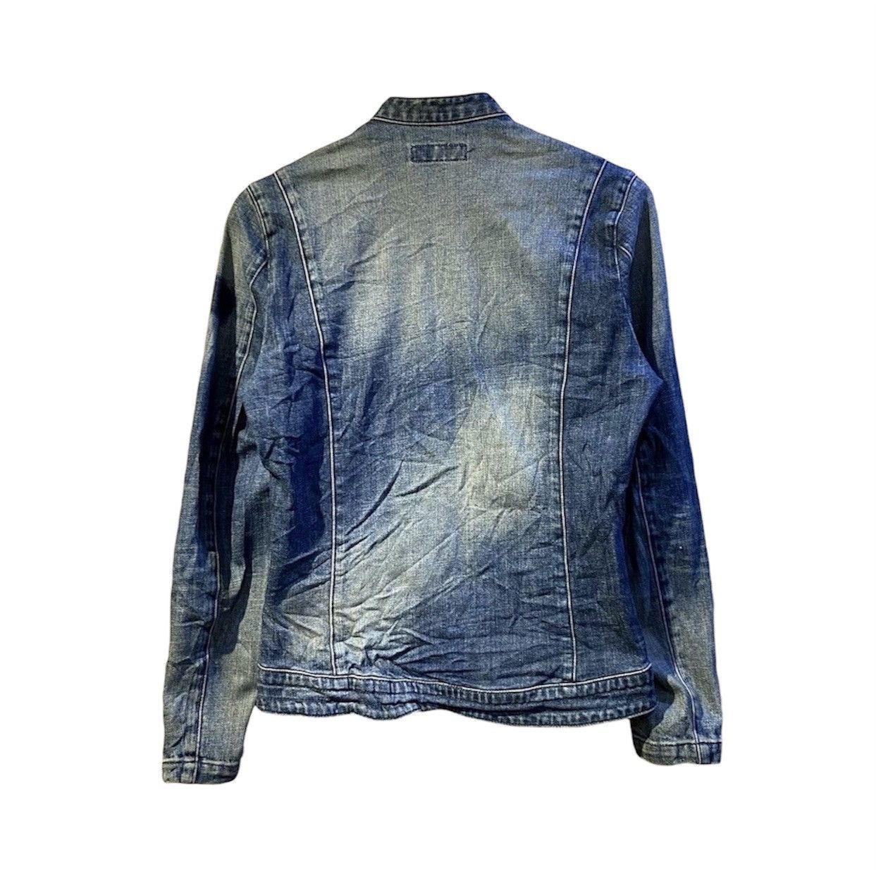 Vanquish Vanquish Tokyo Moto Denim Trucker Jacket Distressed Indigo S Size US S / EU 44-46 / 1 - 2 Thumbnail