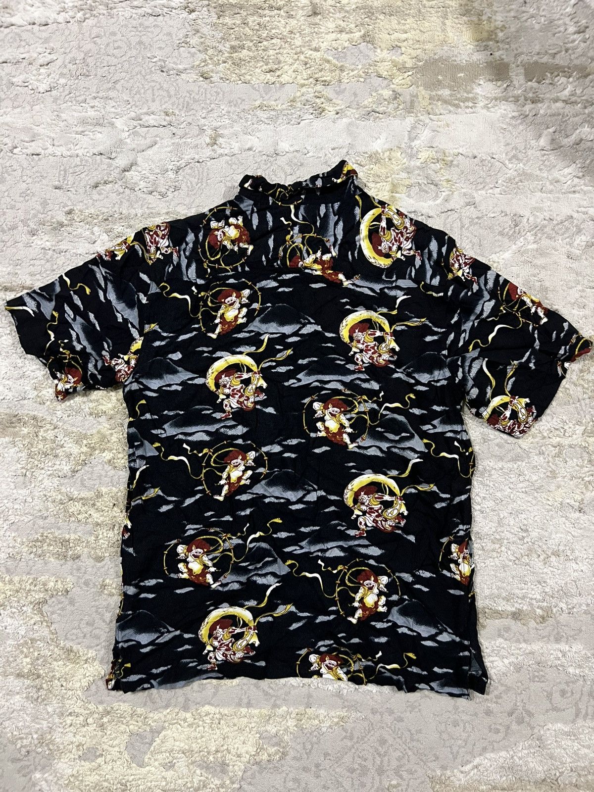 Sun Surf Vintage Japanese Raijin & Fujin God Rayon Hawaiian Shirt Size US L / EU 52-54 / 3 - 5 Thumbnail
