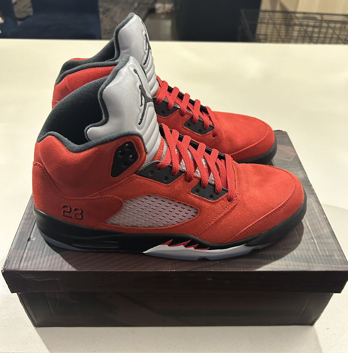 Jordan Brand Nike Air Jordan 5 Retro Raging Bull Red Size US 12 / EU 45 - 1 Thumbnail
