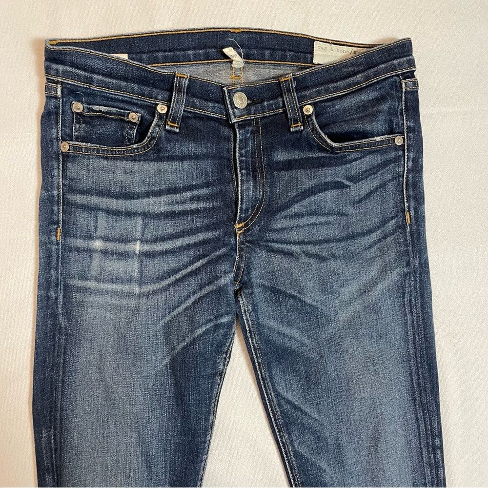 Rag & Bone Rag & Bone Ripped Skinny Hampstead Jeans Size 29 Size 29" - 4 Thumbnail