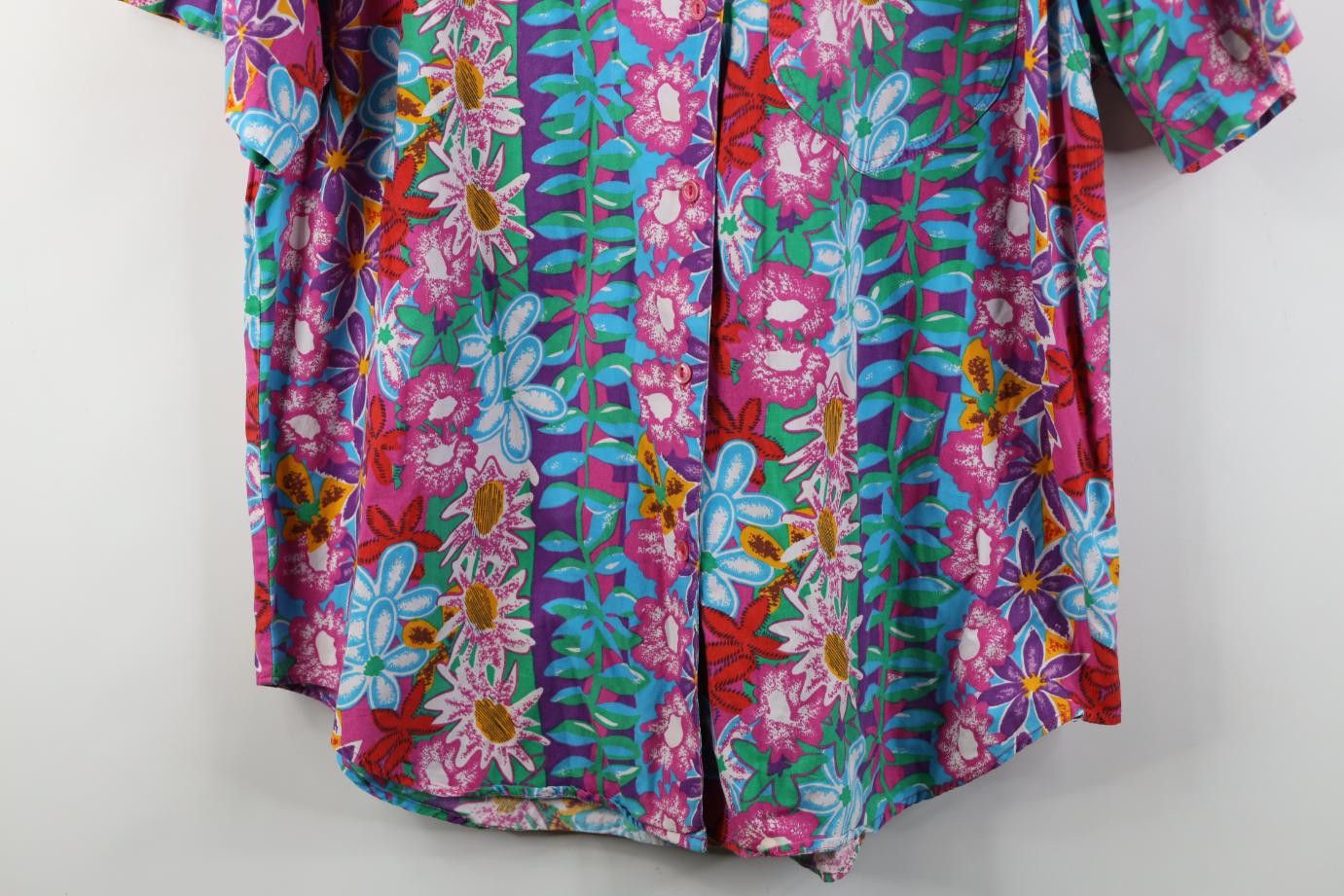 Vintage Vintage 90s Streetwear Flower Camp Collar Button Shirt Size XXL / US 16-18 / IT 52-54 - 3 Thumbnail
