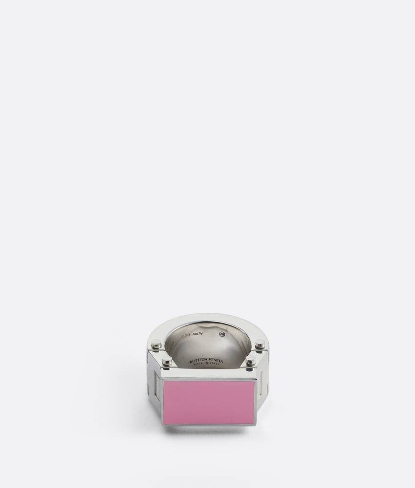 Bottega Veneta o1n1vont1124 Size: 13 / Ring in Pink/Silver Size ONE SIZE - 3 Thumbnail