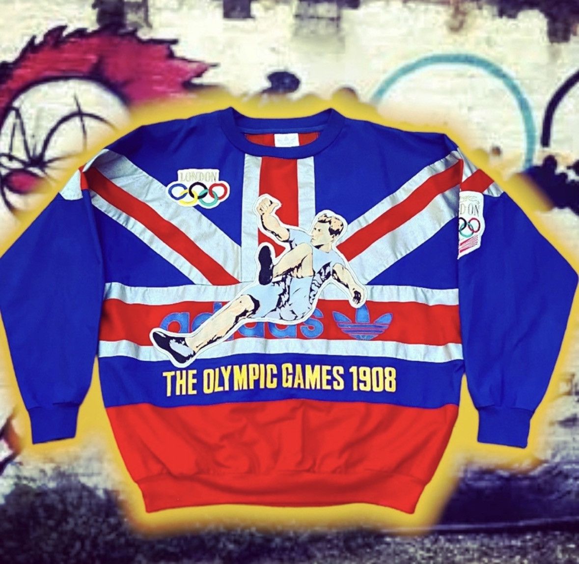 Adidas 💎ViNTaGe 💎 Adidas 1948 London Olympic Games Sweatshirt 🥇⛷️ Size US M / EU 48-50 / 2 - 1 Thumbnail
