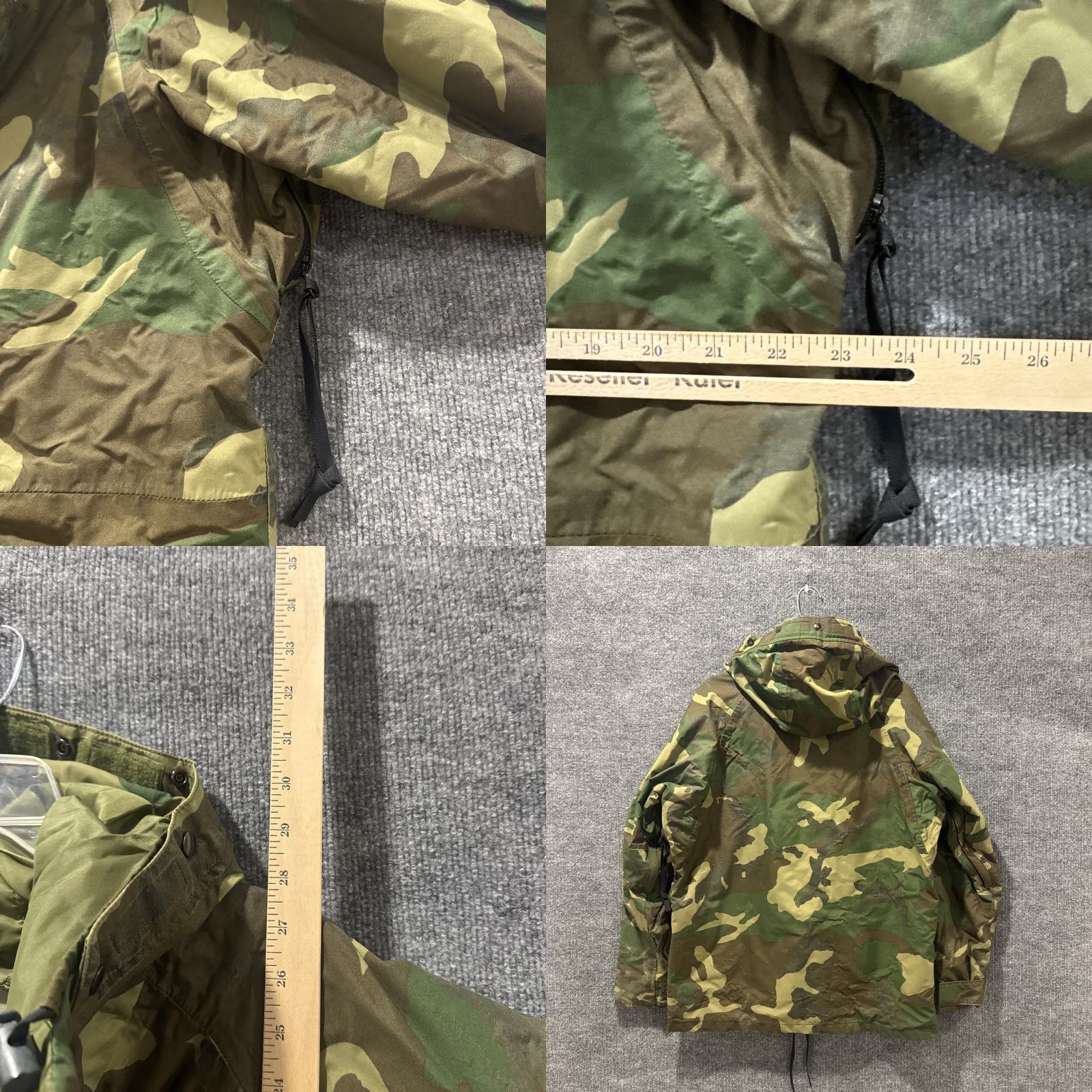 Vintage VINTAGE U.S. Military Parka Jacket CAMOUFLAGE Short Medium Damaged Men's NYLON Camo Parka Short Damaged Size US 31 - 9 Thumbnail
