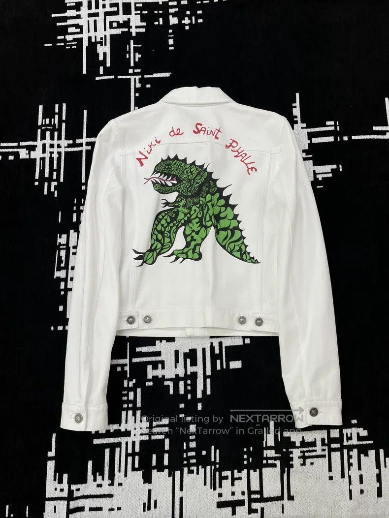 Dior Dior White back little dinosaur denim jacket Size XS / US 0-2 / IT 36-38 - 2 Thumbnail