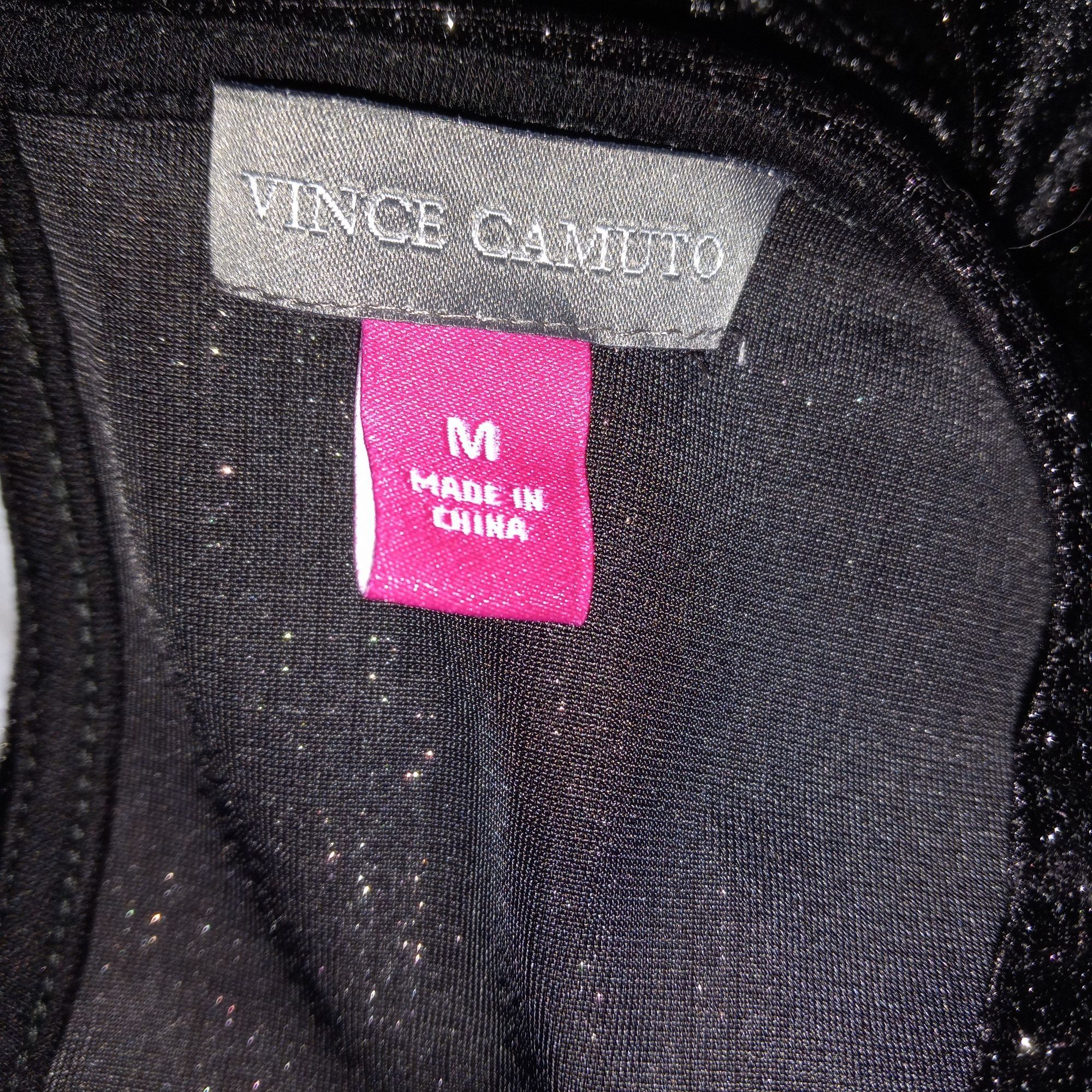Vince Camuto Vince Camuto Size M Dress Black Sparkle Velvet Long Sleeve S Size M / US 6-8 / IT 42-44 - 6 Thumbnail