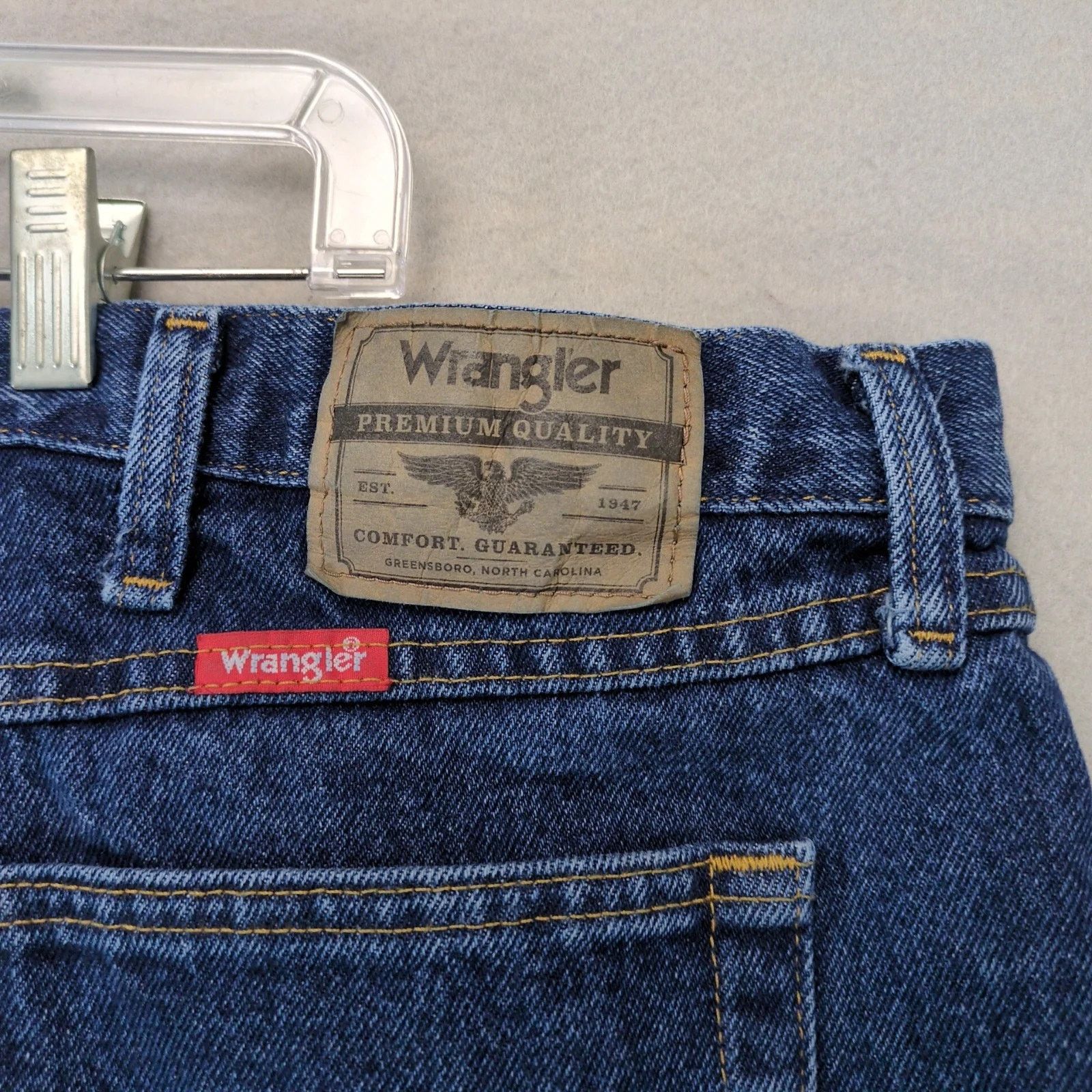 Wrangler Wrangler Relaxed Fit Jeans Men's 44x30 100% Cotton Dark Wash Size US 44 / EU 60 - 3 Thumbnail
