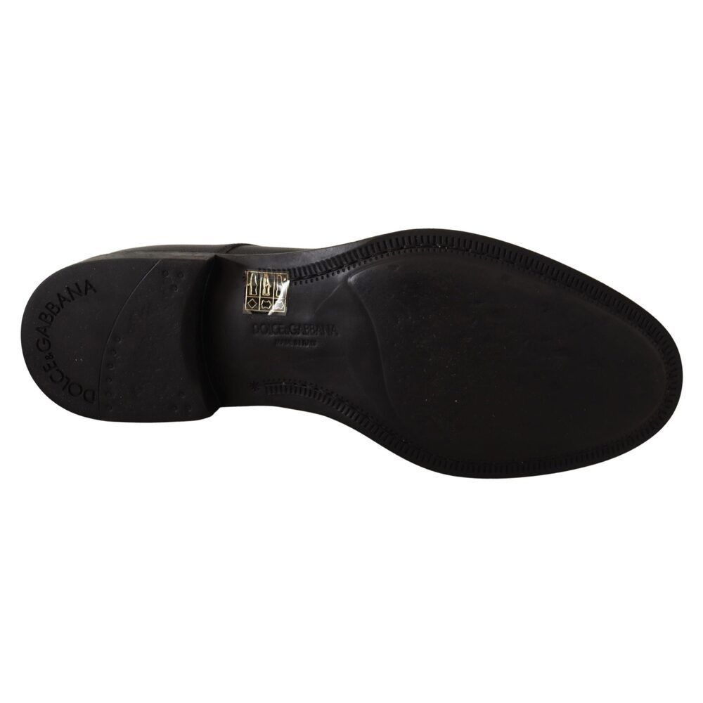 Dolce & Gabbana Dolce & Gabbana Elegant Black Leather Derby Shoes Size US 8 / EU 41 - 5 Thumbnail