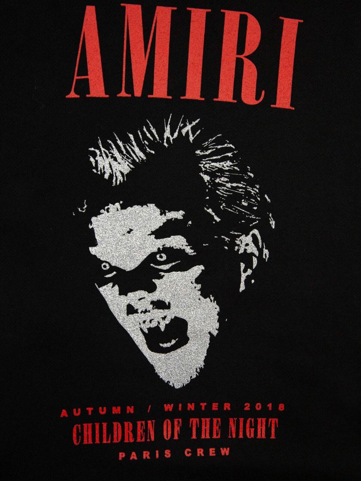 AMI Amiri Mens Black A/W18 Children of the Night sweatshirt Size US L / EU 52-54 / 3 - 5 Thumbnail