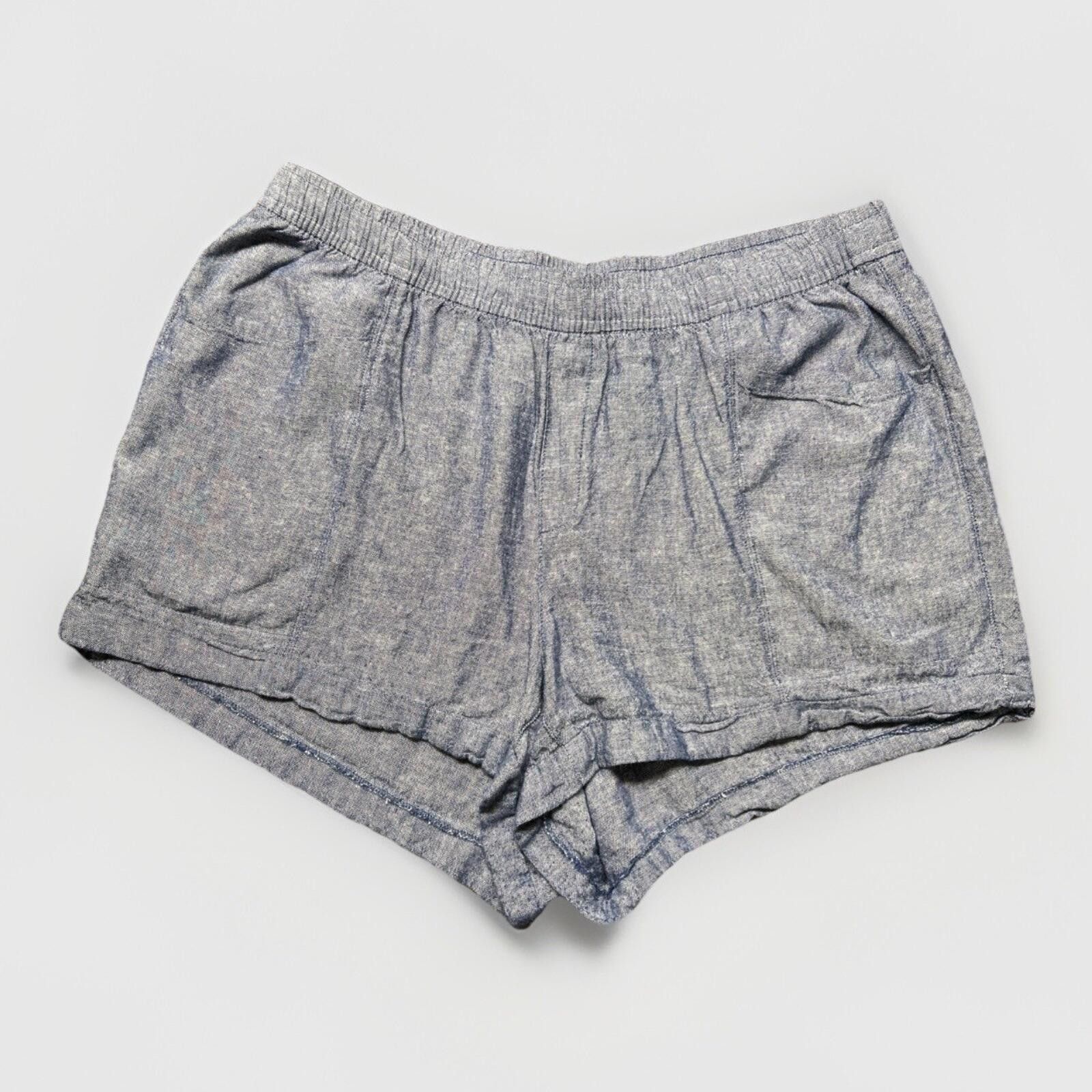 Old Navy Old Navy High Rise Linen Blend Shorts Elastic Casual 2X Blue Size 42" / US 20 - 1 Thumbnail